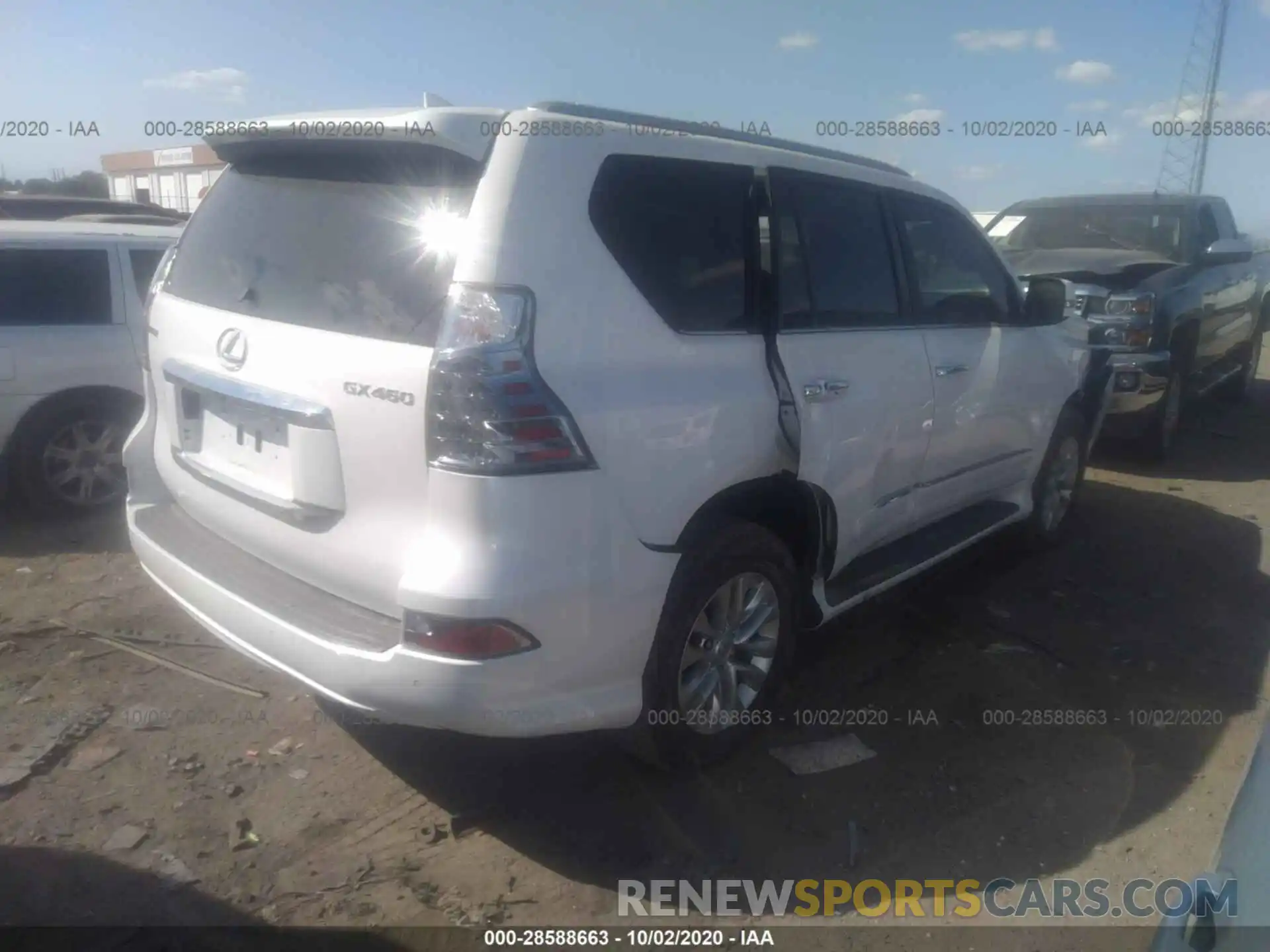 4 Фотография поврежденного автомобиля JTJBM7FX5K5215449 LEXUS GX 2019