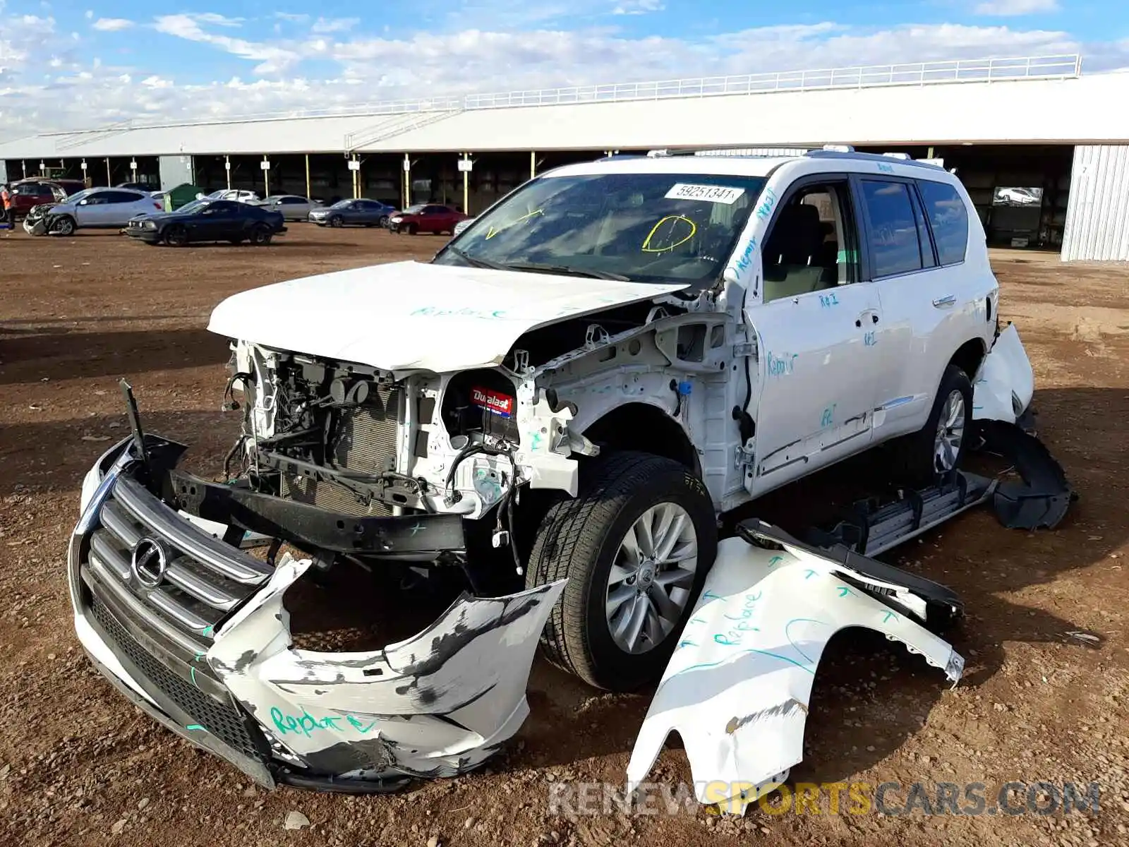 2 Photograph of a damaged car JTJBM7FX6K5232745 LEXUS GX 2019