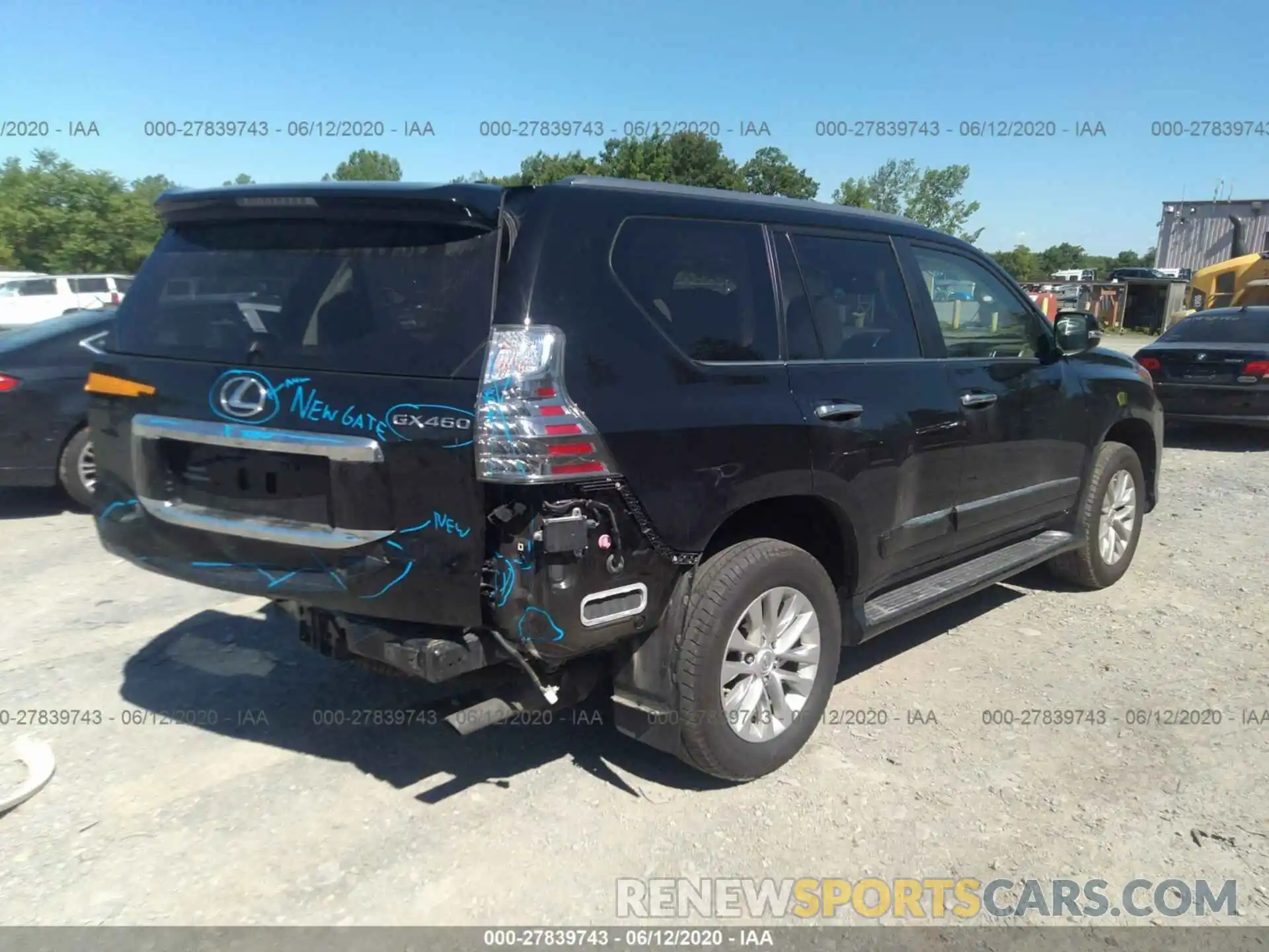 4 Фотография поврежденного автомобиля JTJBM7FX7K5212830 LEXUS GX 2019