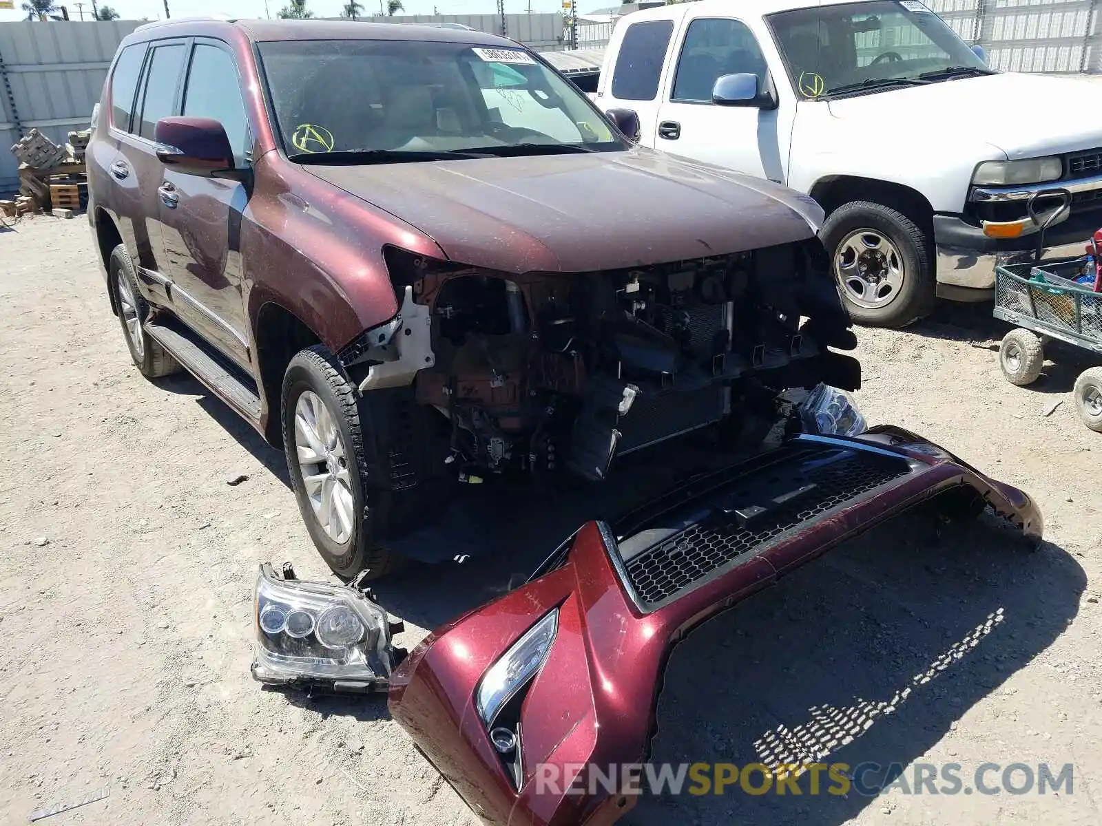 1 Photograph of a damaged car JTJBM7FX7K5218658 LEXUS GX 2019