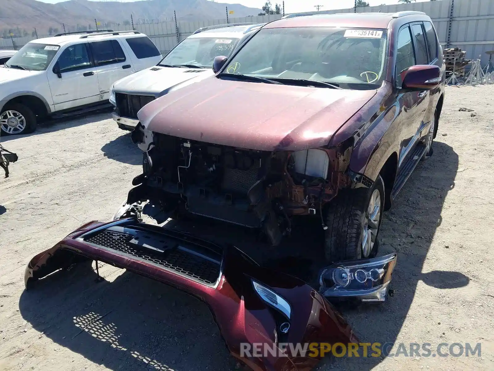 2 Photograph of a damaged car JTJBM7FX7K5218658 LEXUS GX 2019