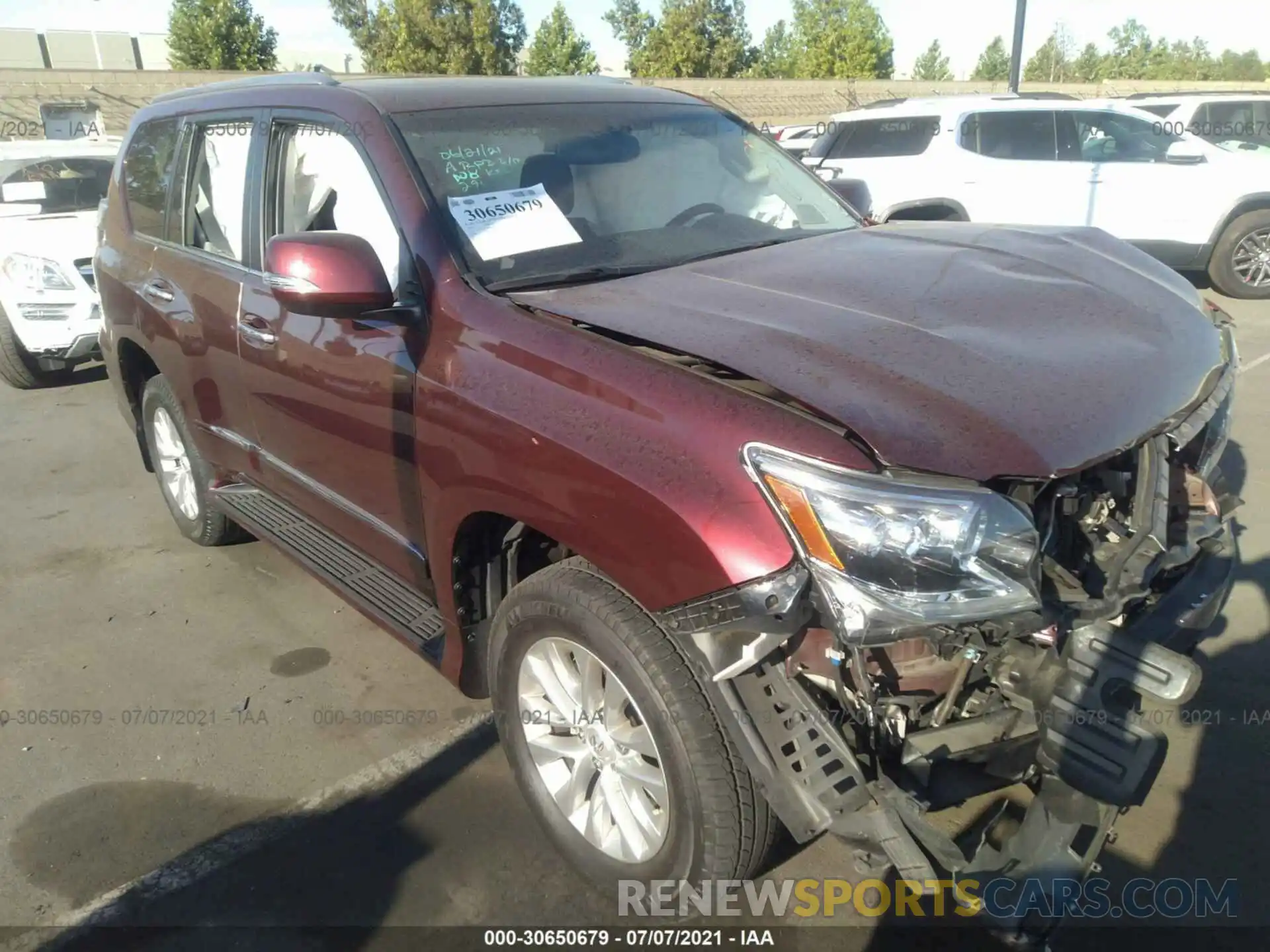 1 Photograph of a damaged car JTJBM7FX8K5211377 LEXUS GX 2019