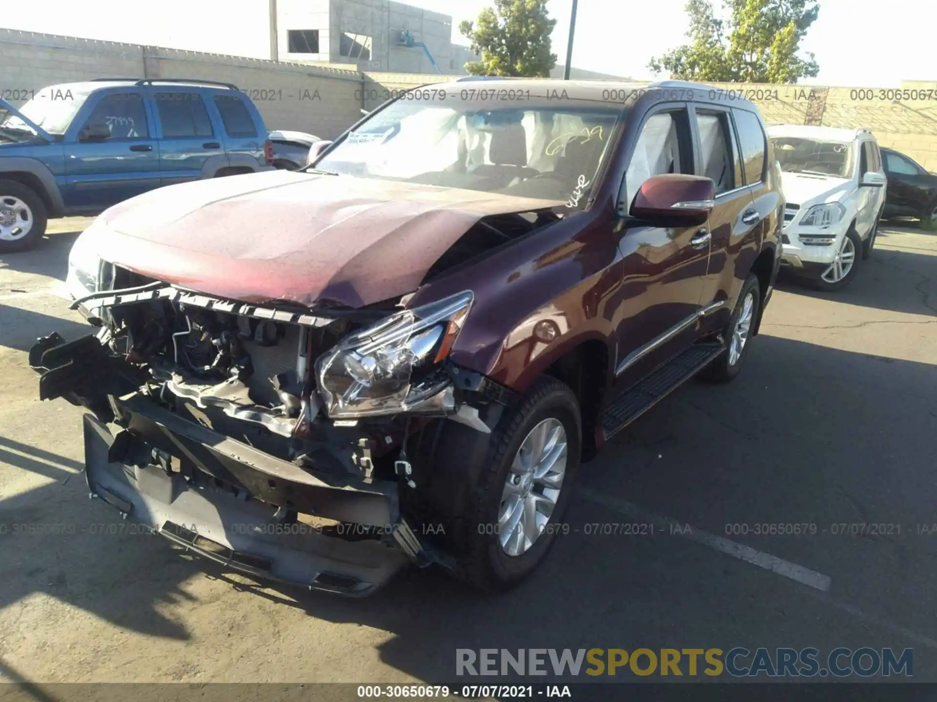 2 Photograph of a damaged car JTJBM7FX8K5211377 LEXUS GX 2019