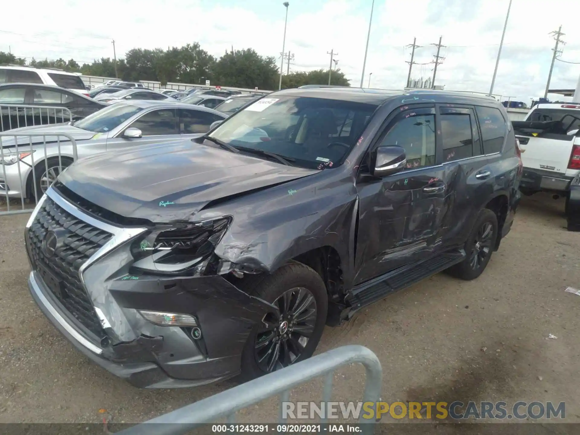 2 Photograph of a damaged car JTJAM7BX2L5262960 LEXUS GX 2020