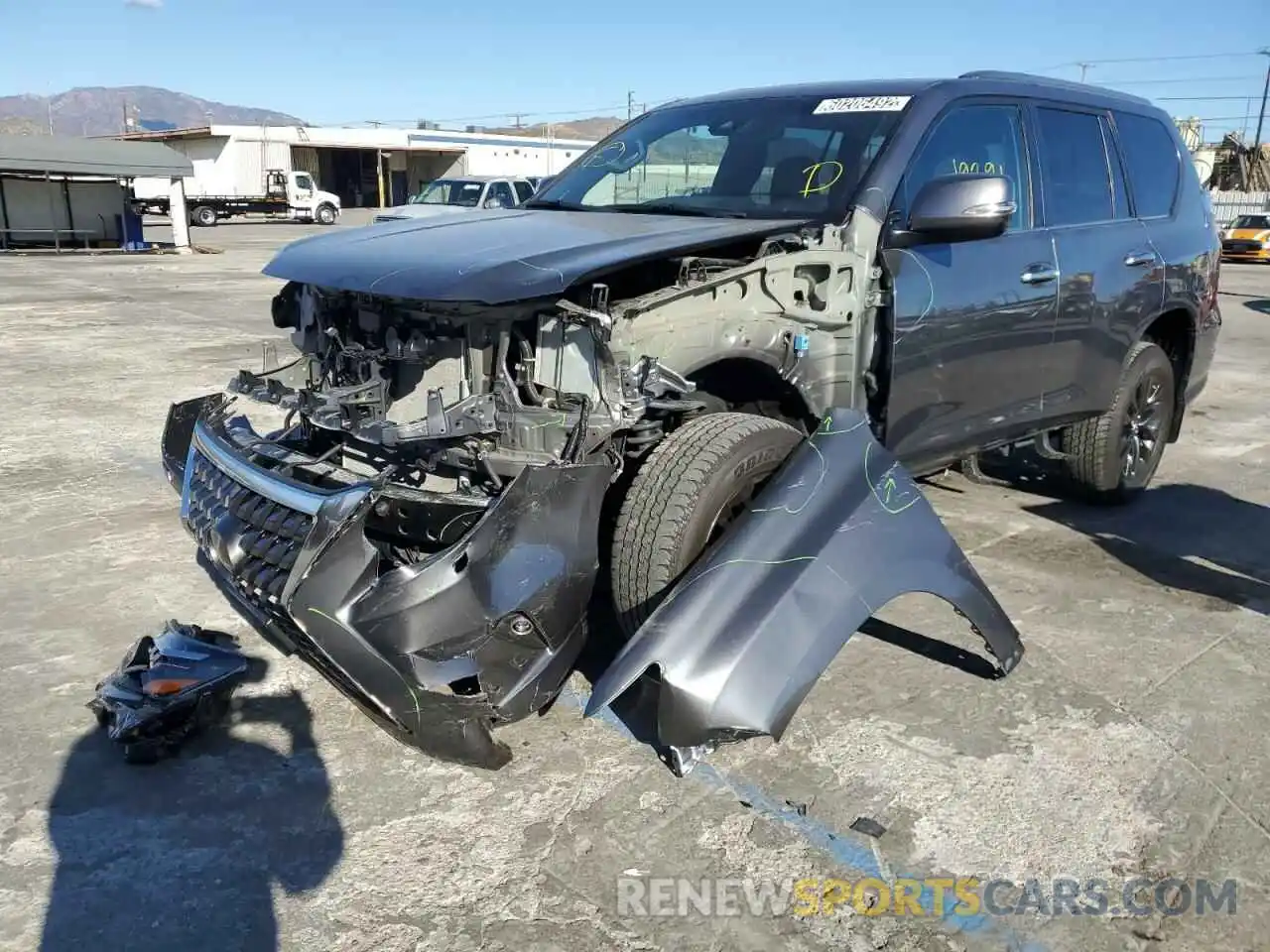 2 Photograph of a damaged car JTJAM7BX7L5253039 LEXUS GX 2020