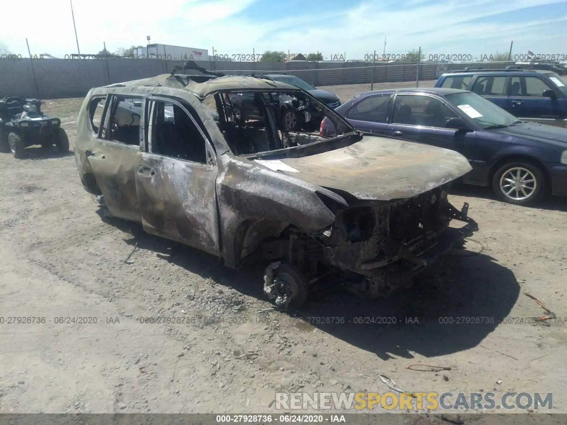 1 Photograph of a damaged car JTJAM7BX9L5253317 LEXUS GX 2020