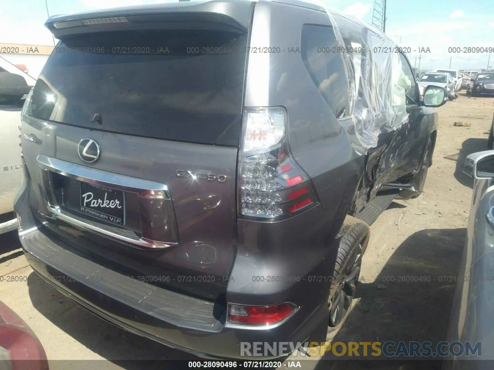 4 Фотография поврежденного автомобиля JTJAM7BX9L5257657 LEXUS GX 2020