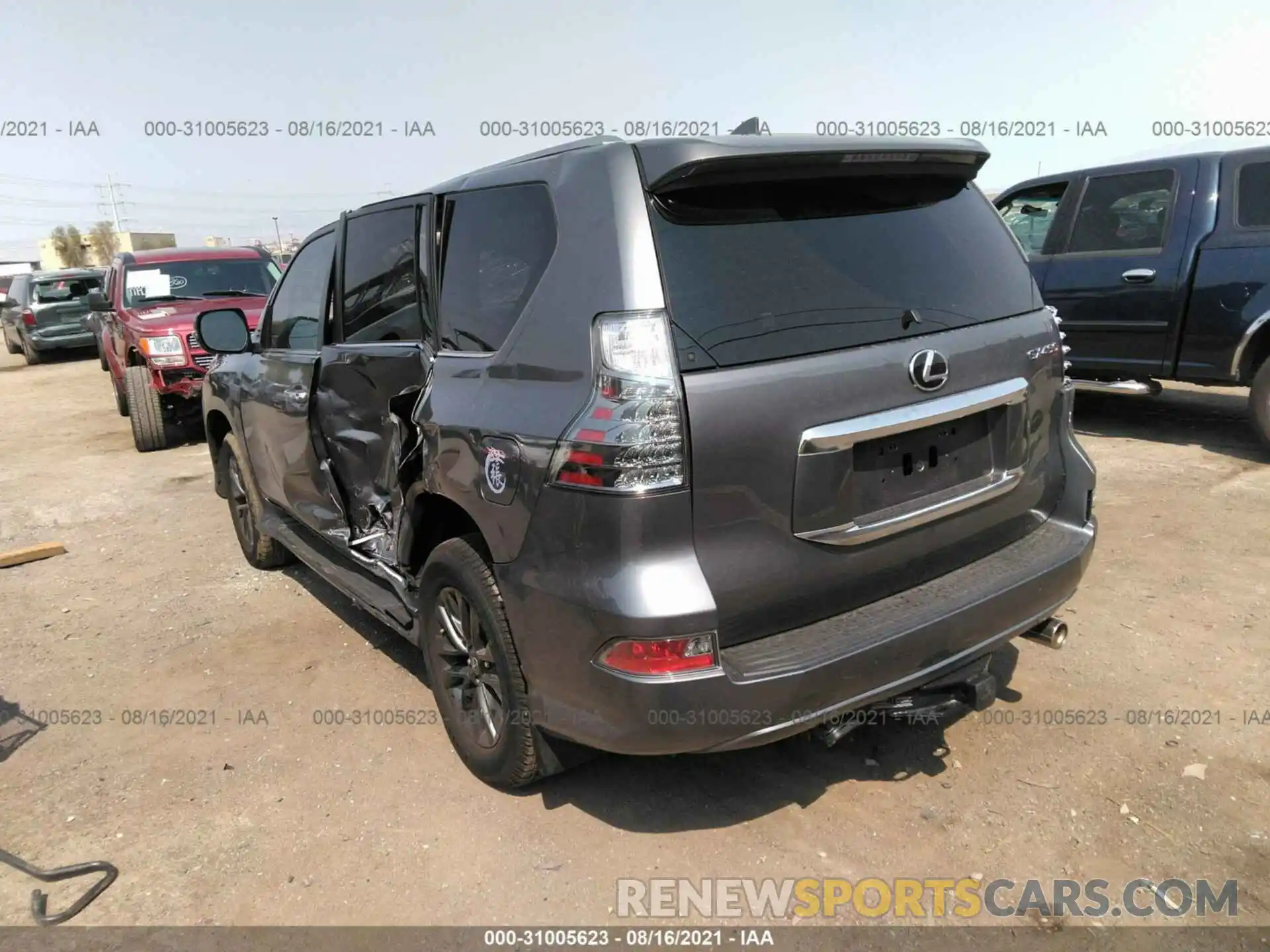 3 Фотография поврежденного автомобиля JTJAM7BX8M5281966 LEXUS GX 2021