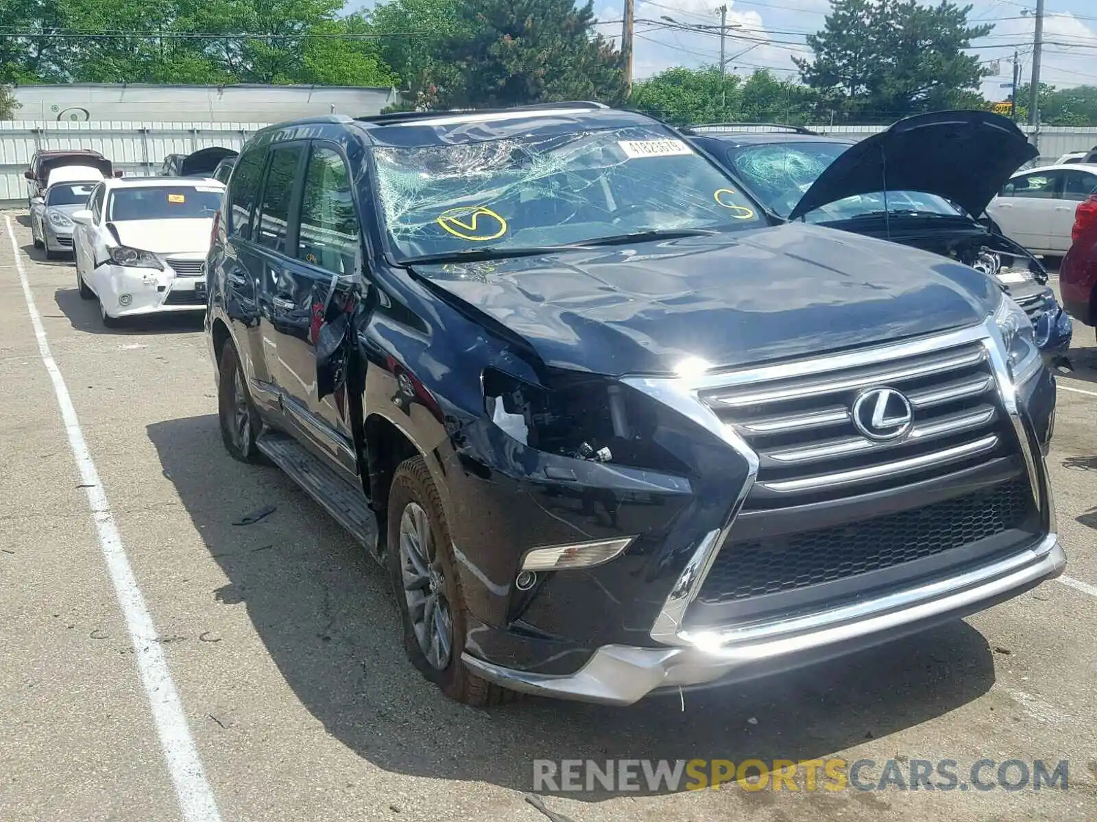 1 Photograph of a damaged car JTJBM7FX7K5217672 LEXUS GX 460 2019