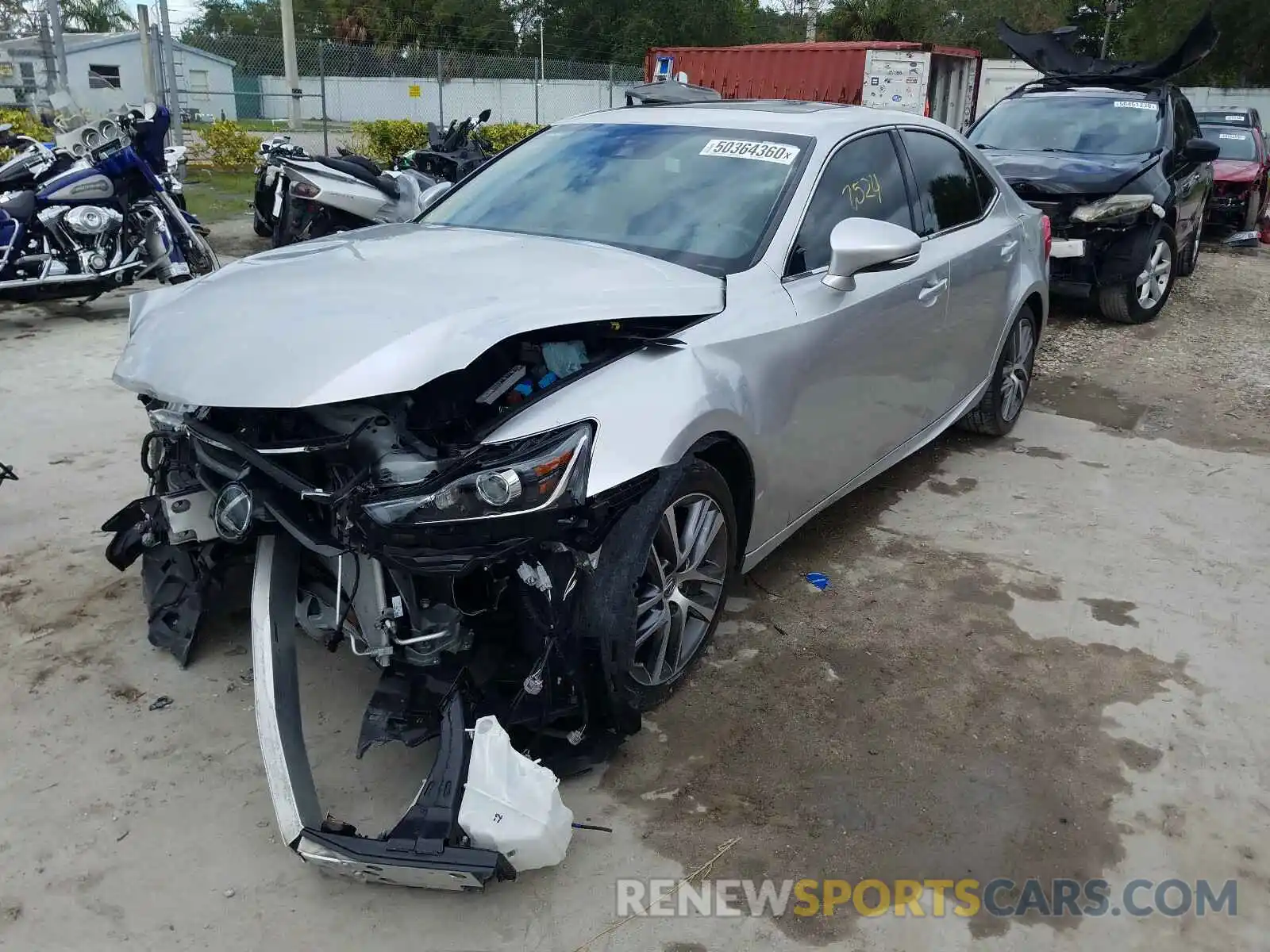 2 Photograph of a damaged car JTHBA1D20K5085577 LEXUS IS 2019