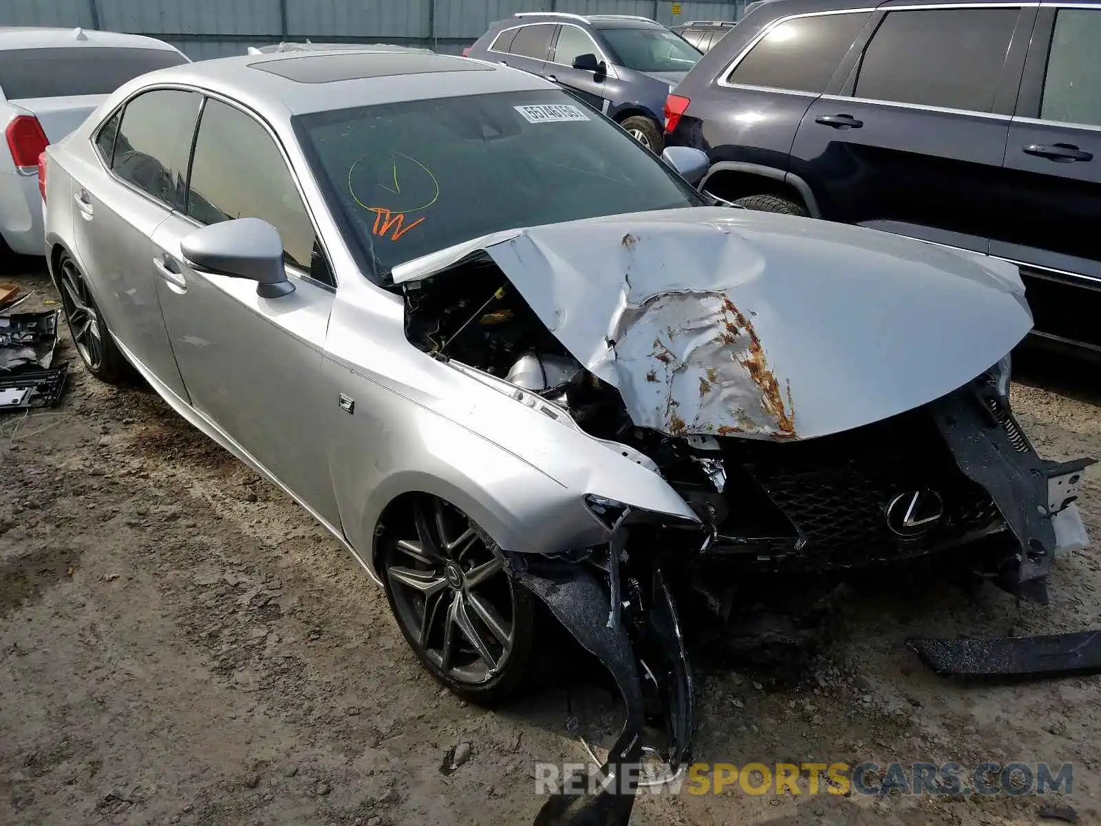 1 Photograph of a damaged car JTHBA1D20K5092593 LEXUS IS 2019