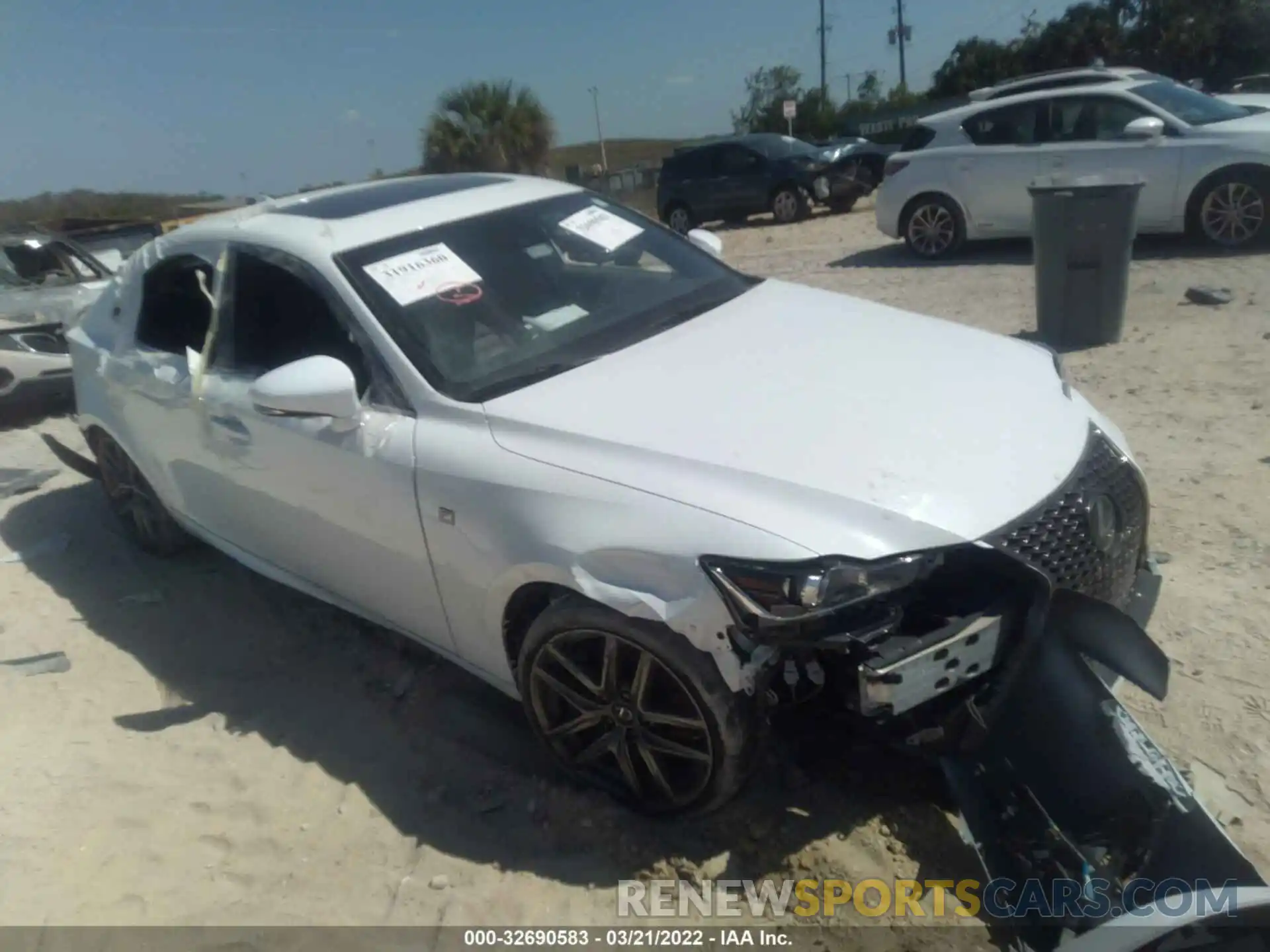 1 Photograph of a damaged car JTHBA1D20K5100739 LEXUS IS 2019