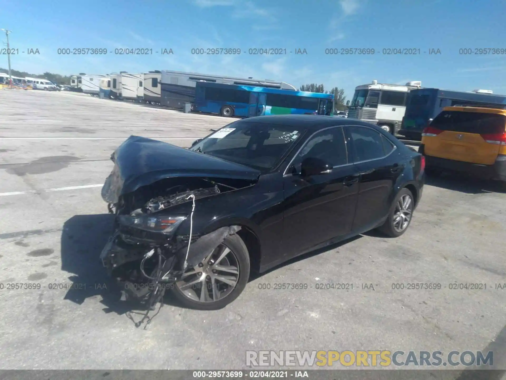 2 Photograph of a damaged car JTHBA1D22K5084799 LEXUS IS 2019