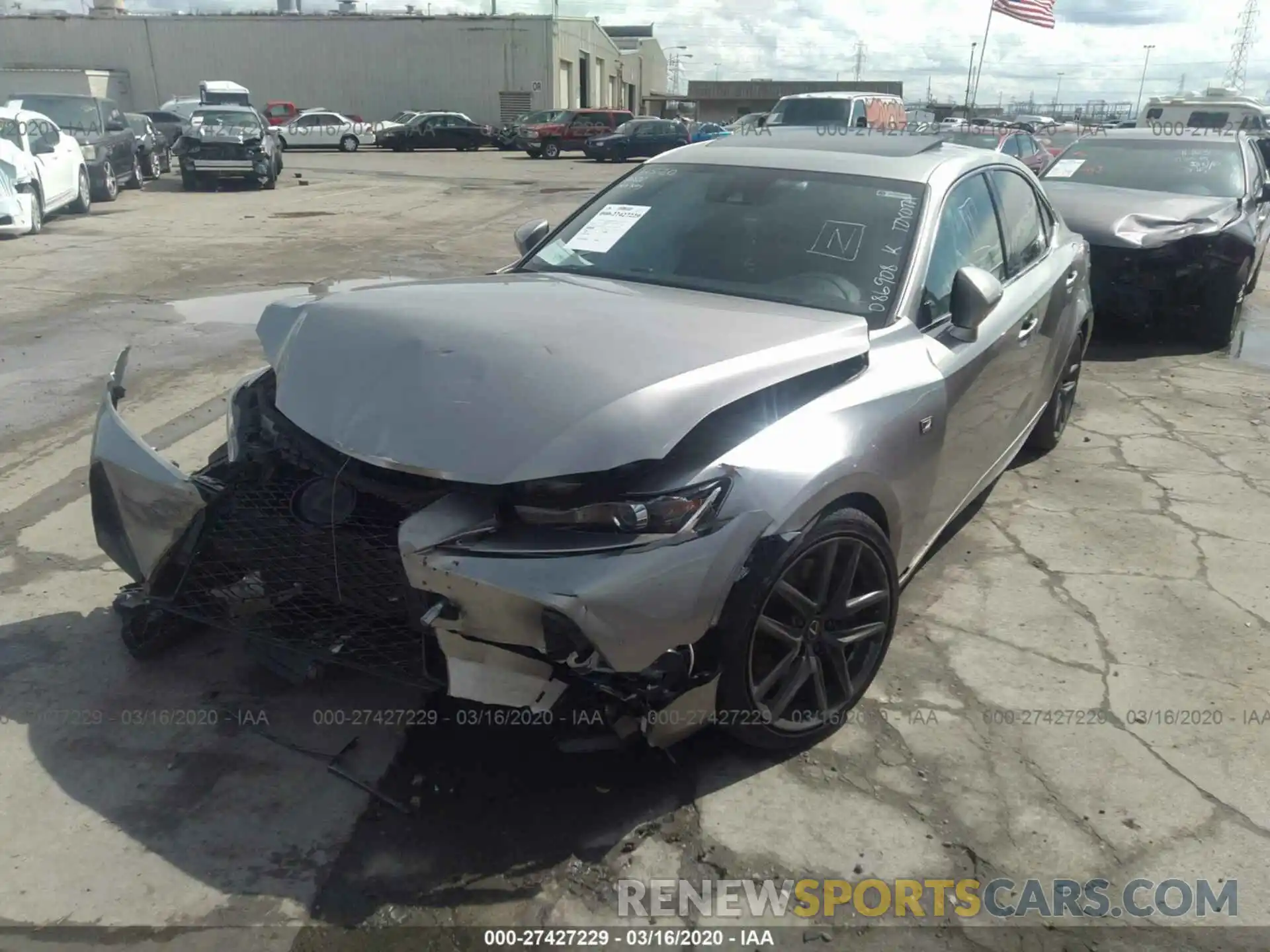 2 Photograph of a damaged car JTHBA1D22K5086908 LEXUS IS 2019