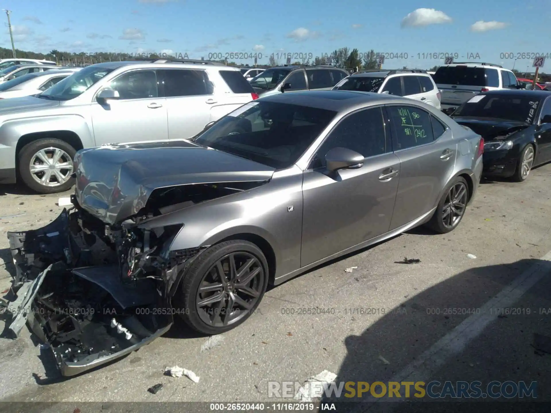 2 Photograph of a damaged car JTHBA1D22K5090697 LEXUS IS 2019