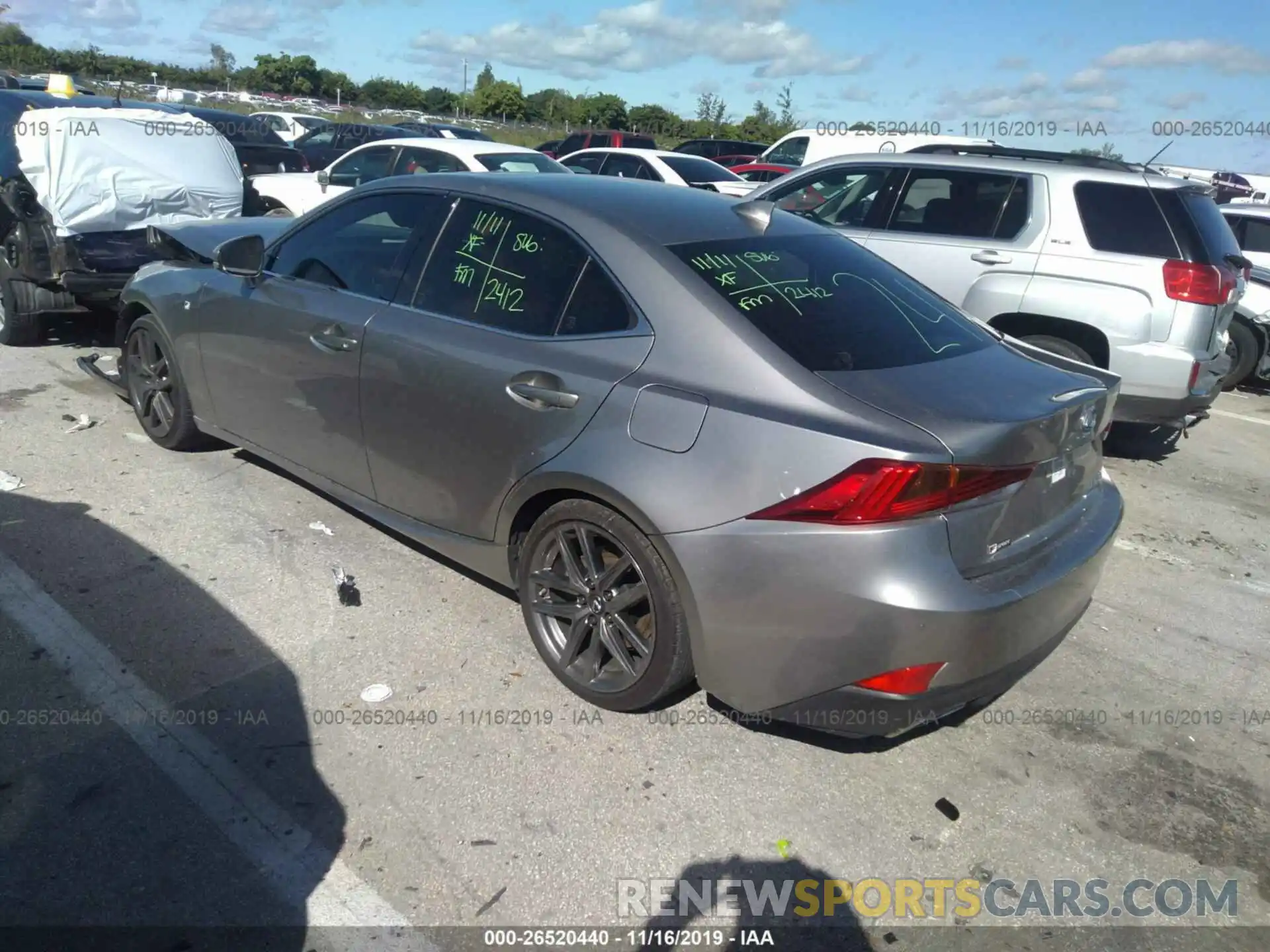 3 Photograph of a damaged car JTHBA1D22K5090697 LEXUS IS 2019