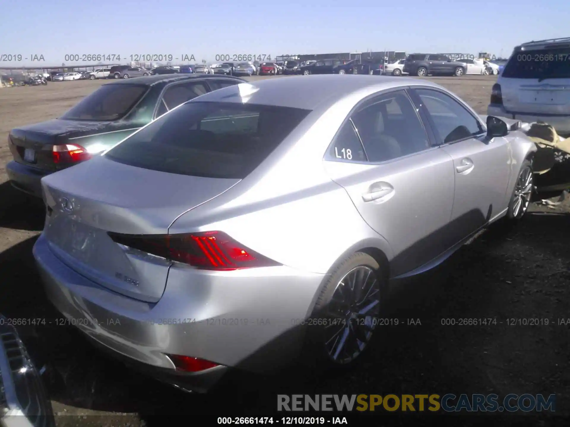 4 Photograph of a damaged car JTHBA1D22K5093292 LEXUS IS 2019