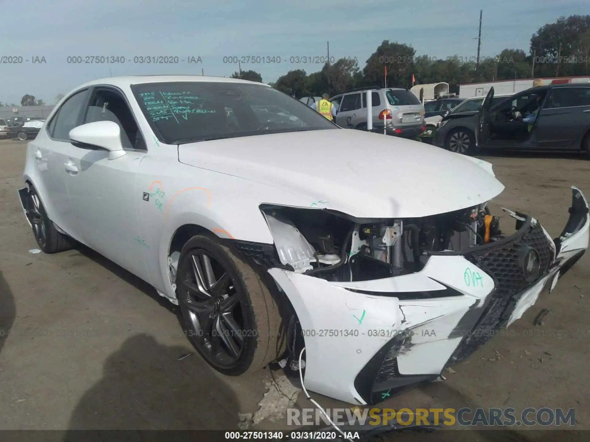 1 Photograph of a damaged car JTHBA1D22K5094524 LEXUS IS 2019