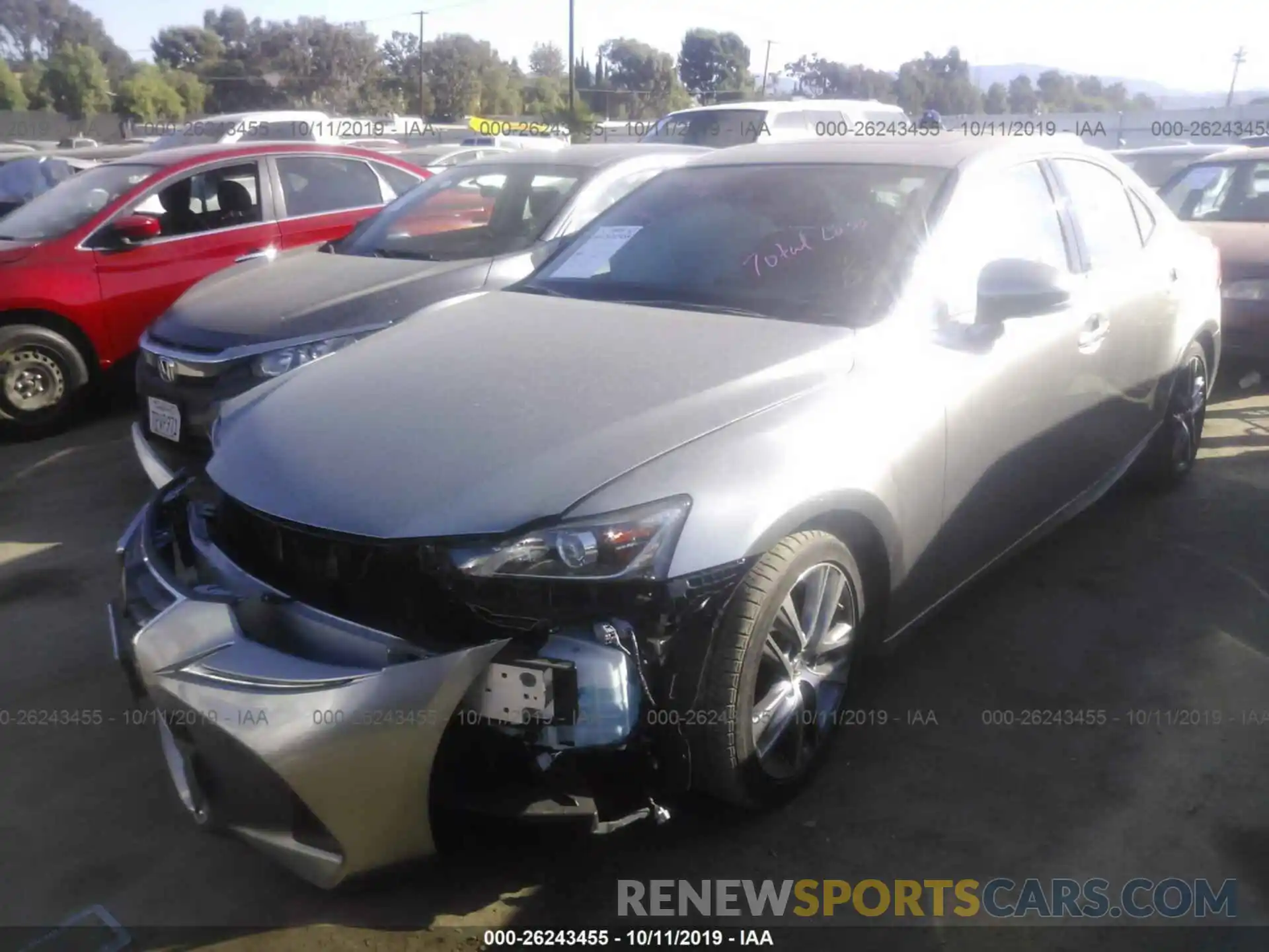 2 Photograph of a damaged car JTHBA1D22K5097147 LEXUS IS 2019