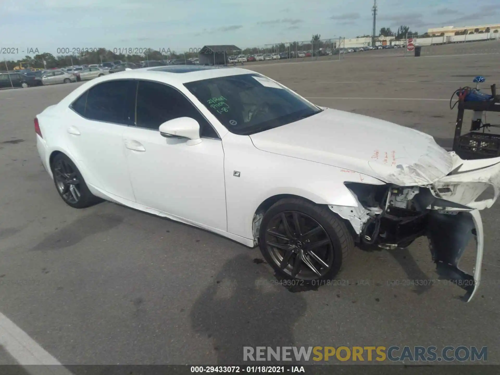 1 Photograph of a damaged car JTHBA1D23K5085847 LEXUS IS 2019