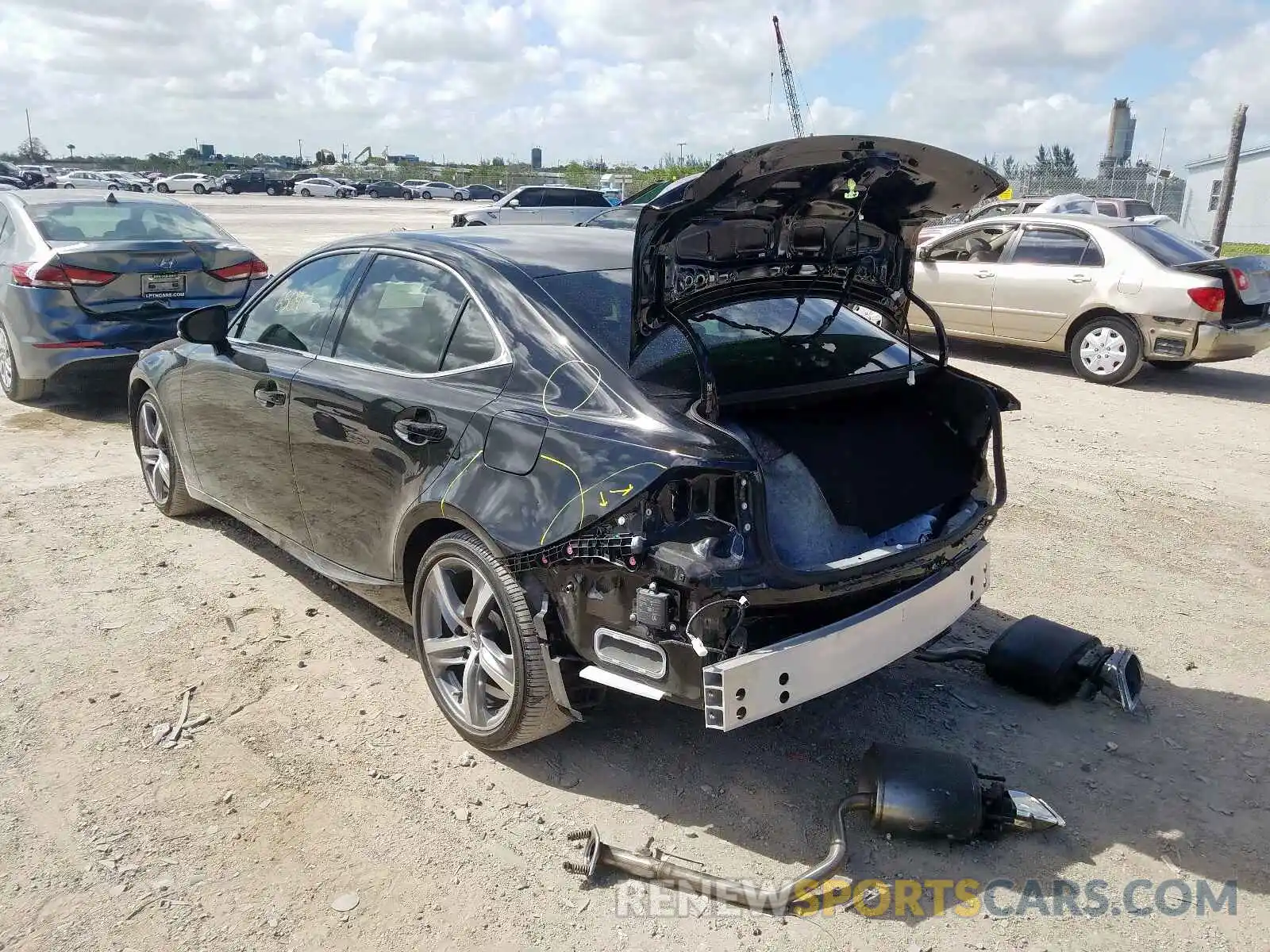 3 Photograph of a damaged car JTHBA1D23K5089235 LEXUS IS 2019