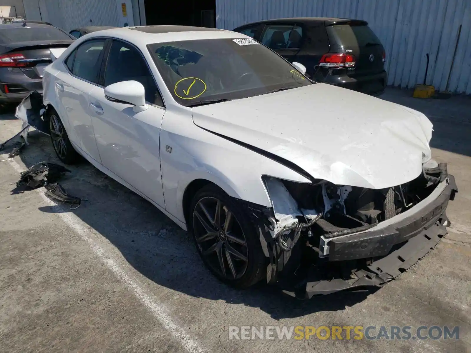 1 Photograph of a damaged car JTHBA1D23K5096184 LEXUS IS 2019