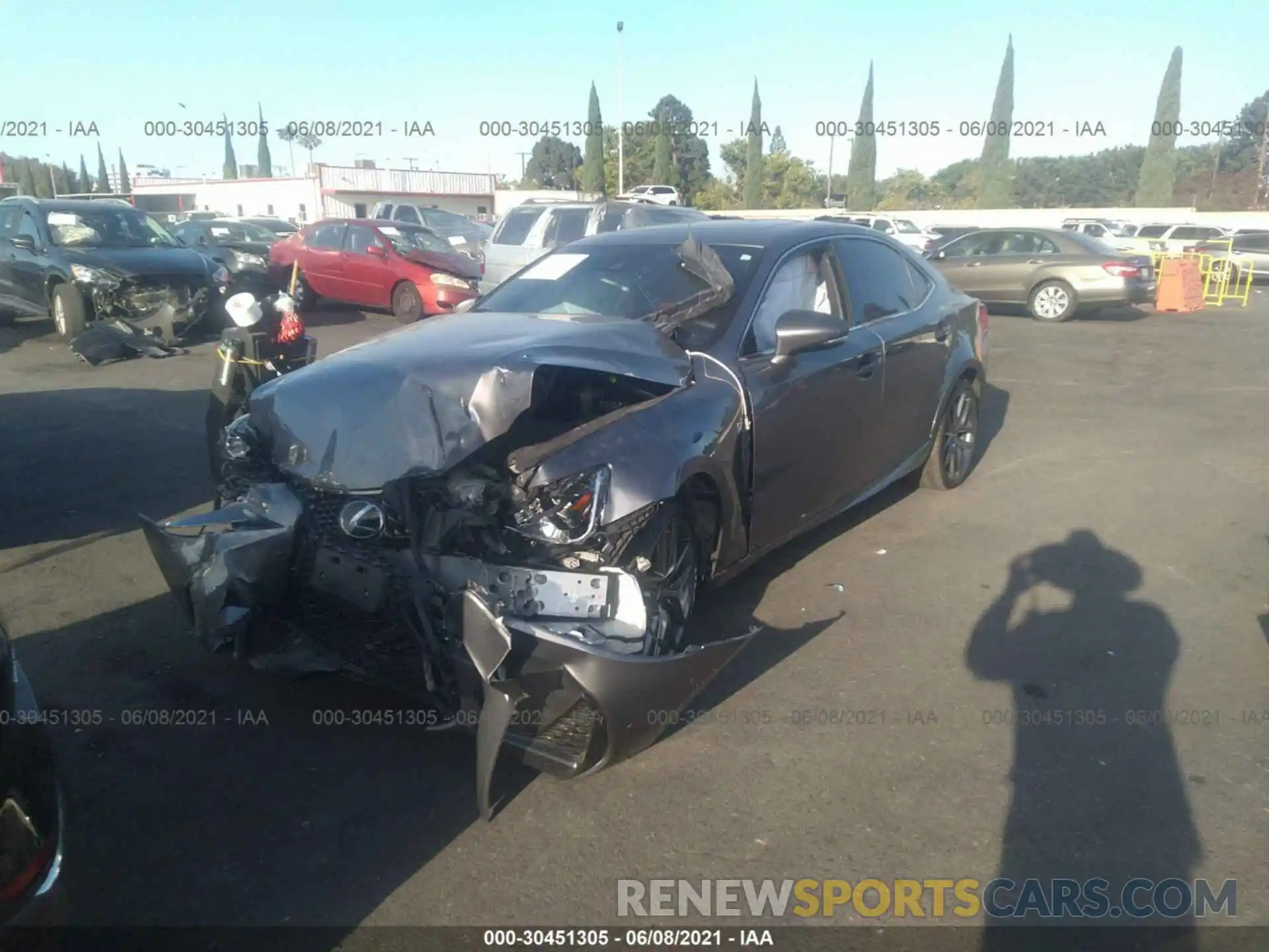 2 Photograph of a damaged car JTHBA1D23K5099621 LEXUS IS 2019