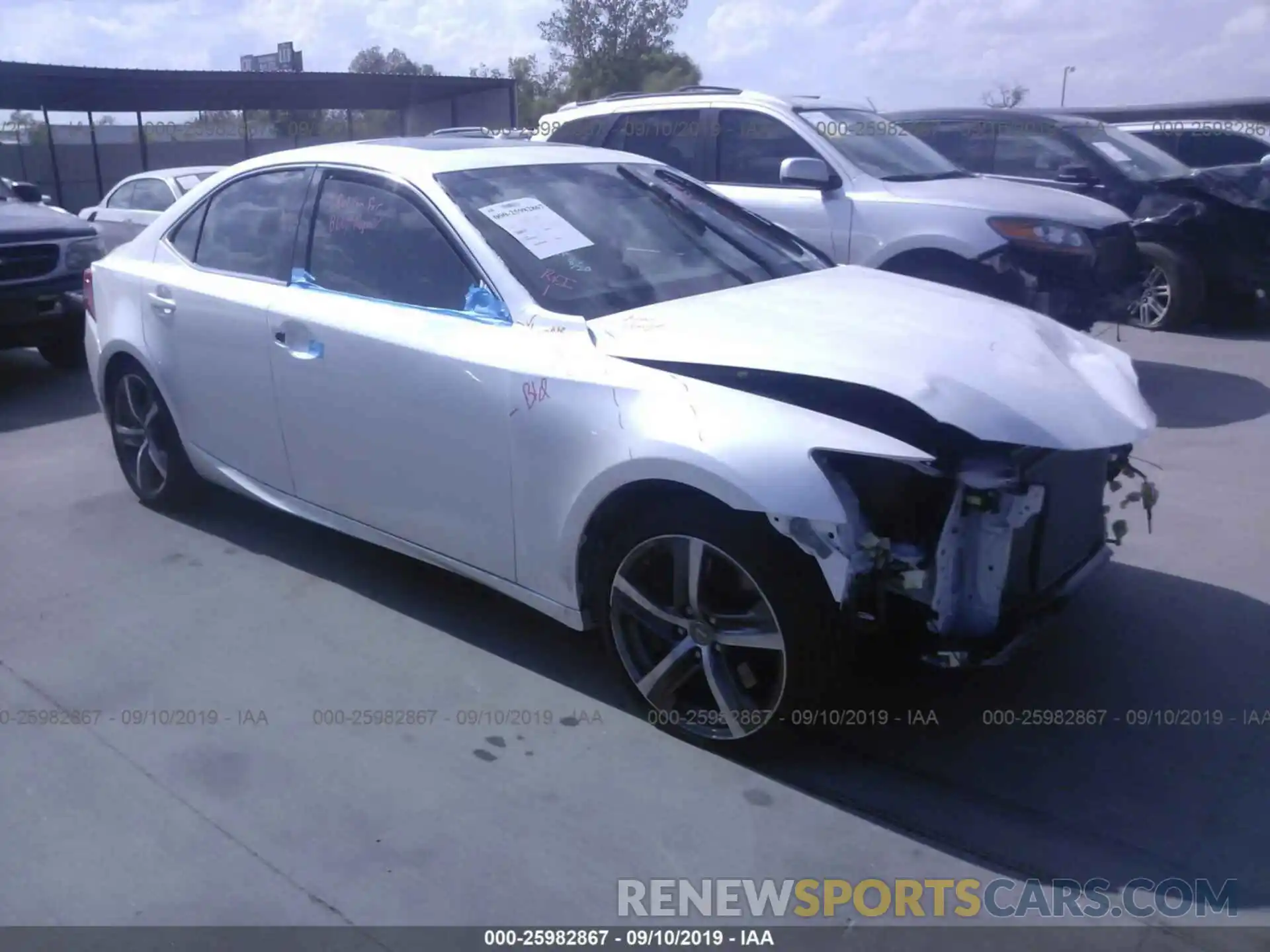 1 Photograph of a damaged car JTHBA1D24K5086781 LEXUS IS 2019