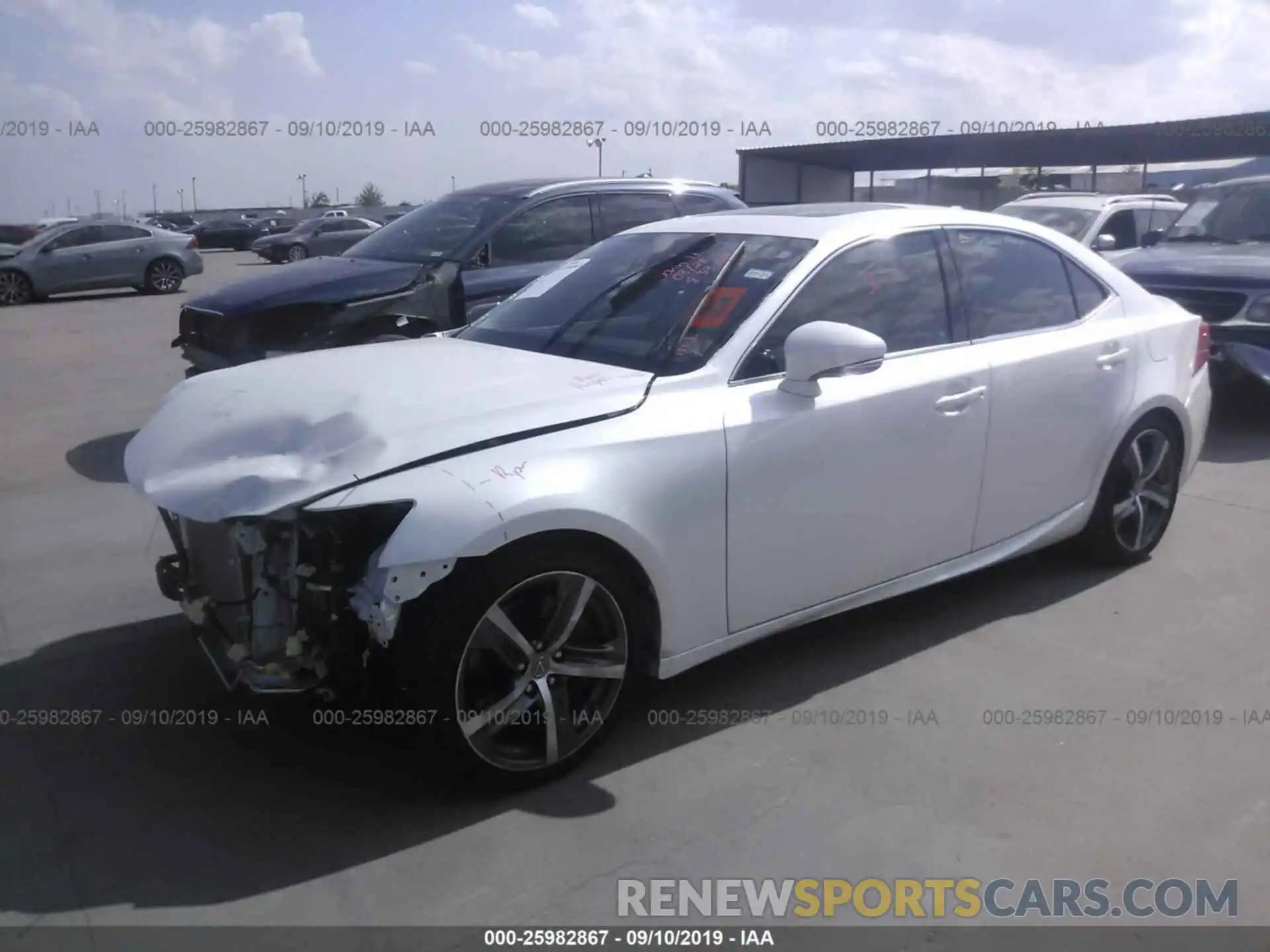 2 Photograph of a damaged car JTHBA1D24K5086781 LEXUS IS 2019