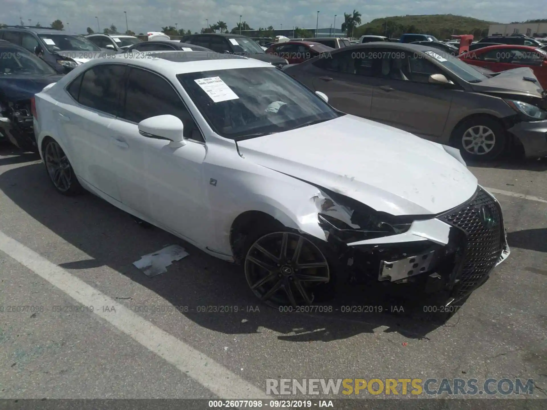 1 Photograph of a damaged car JTHBA1D24K5088479 LEXUS IS 2019