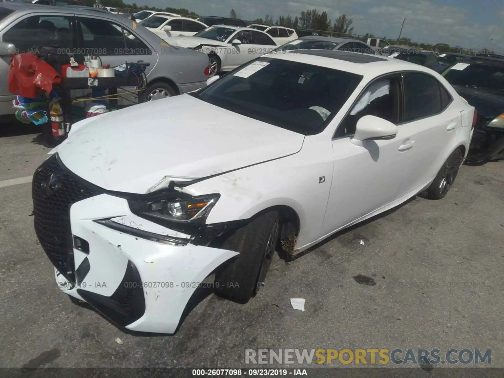 2 Photograph of a damaged car JTHBA1D24K5088479 LEXUS IS 2019