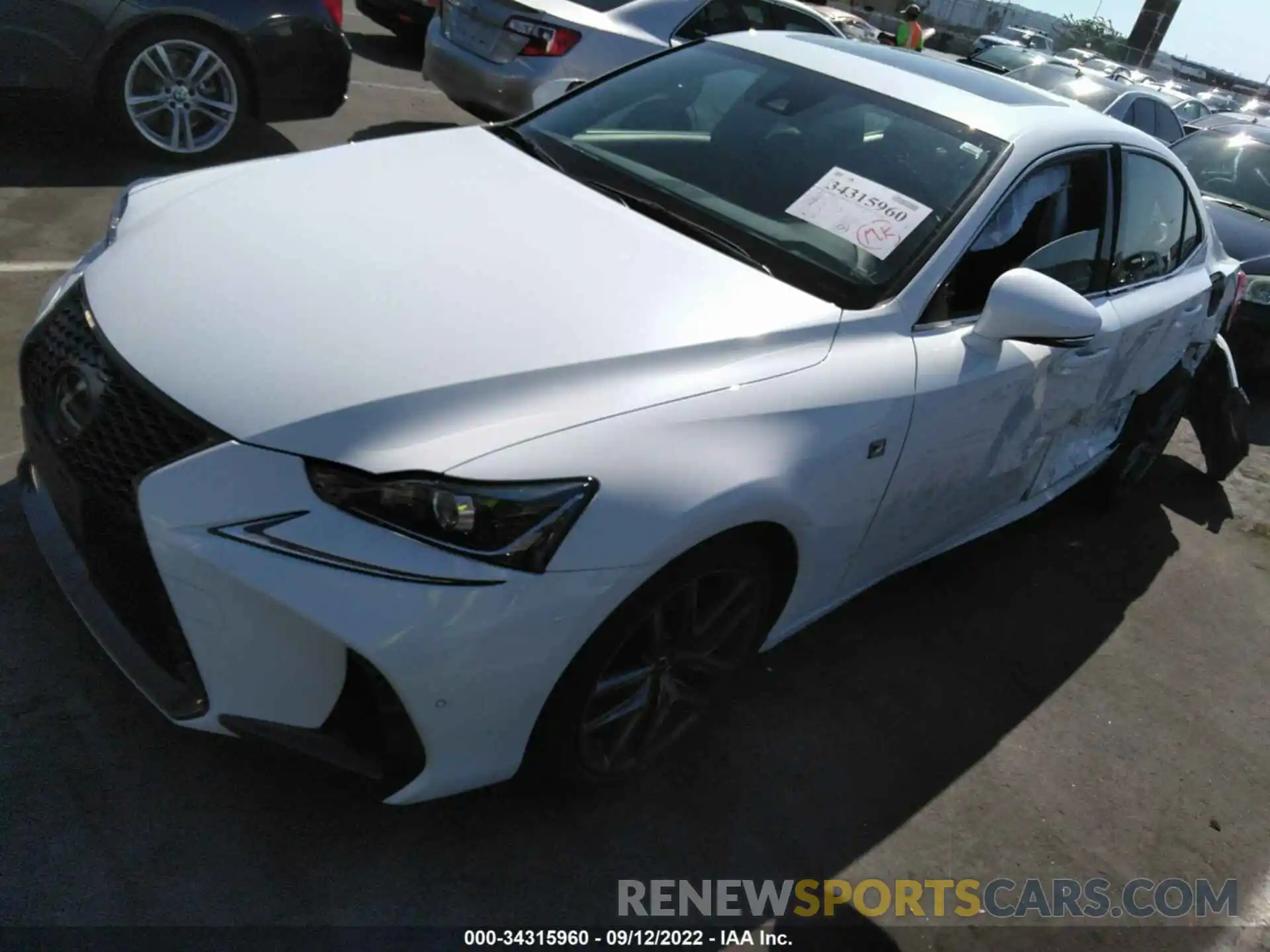 2 Photograph of a damaged car JTHBA1D24K5100386 LEXUS IS 2019