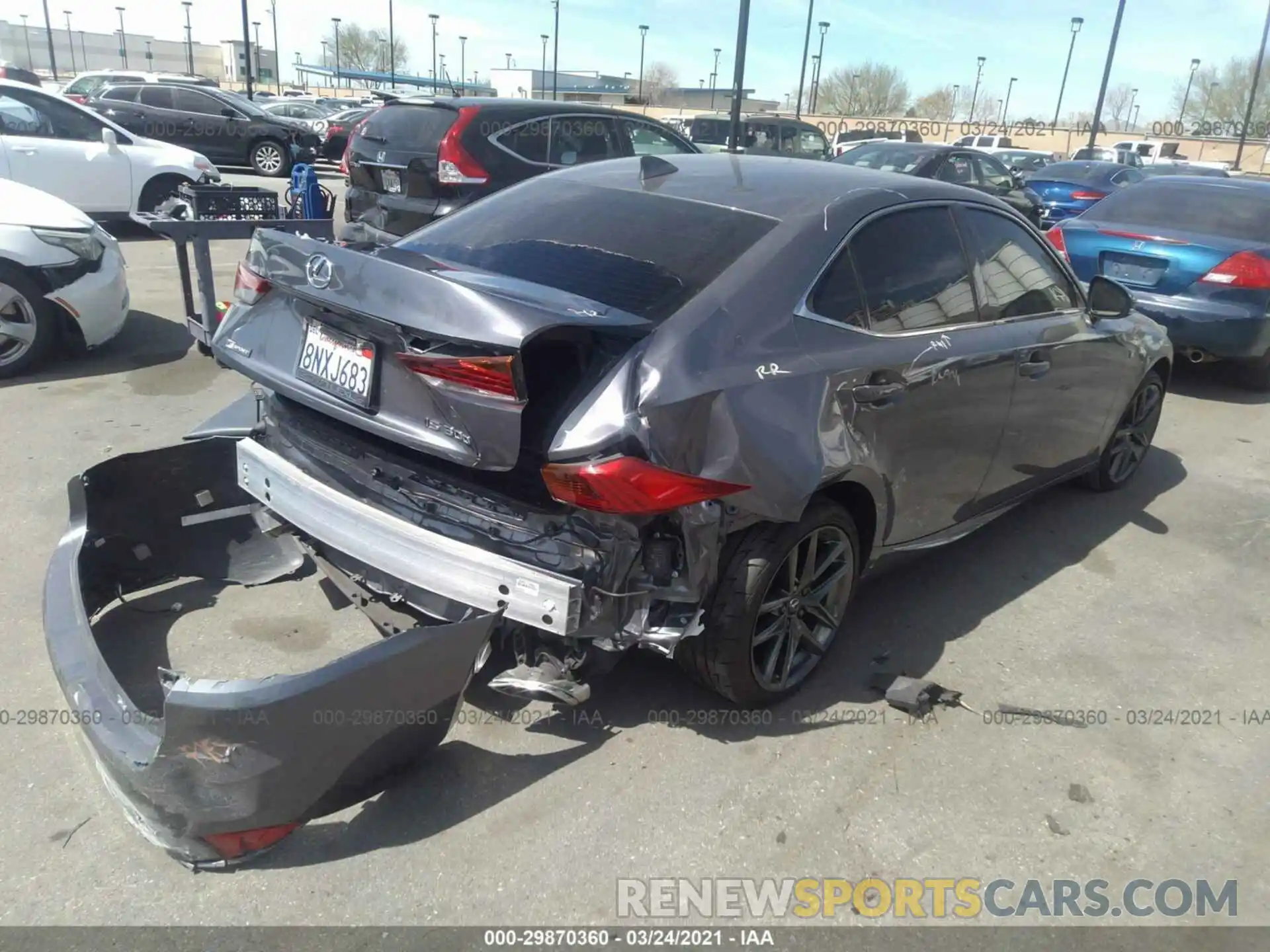 4 Photograph of a damaged car JTHBA1D25K5087101 LEXUS IS 2019