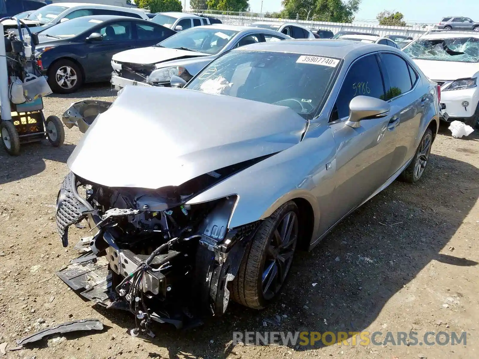 2 Photograph of a damaged car JTHBA1D25K5090838 LEXUS IS 2019