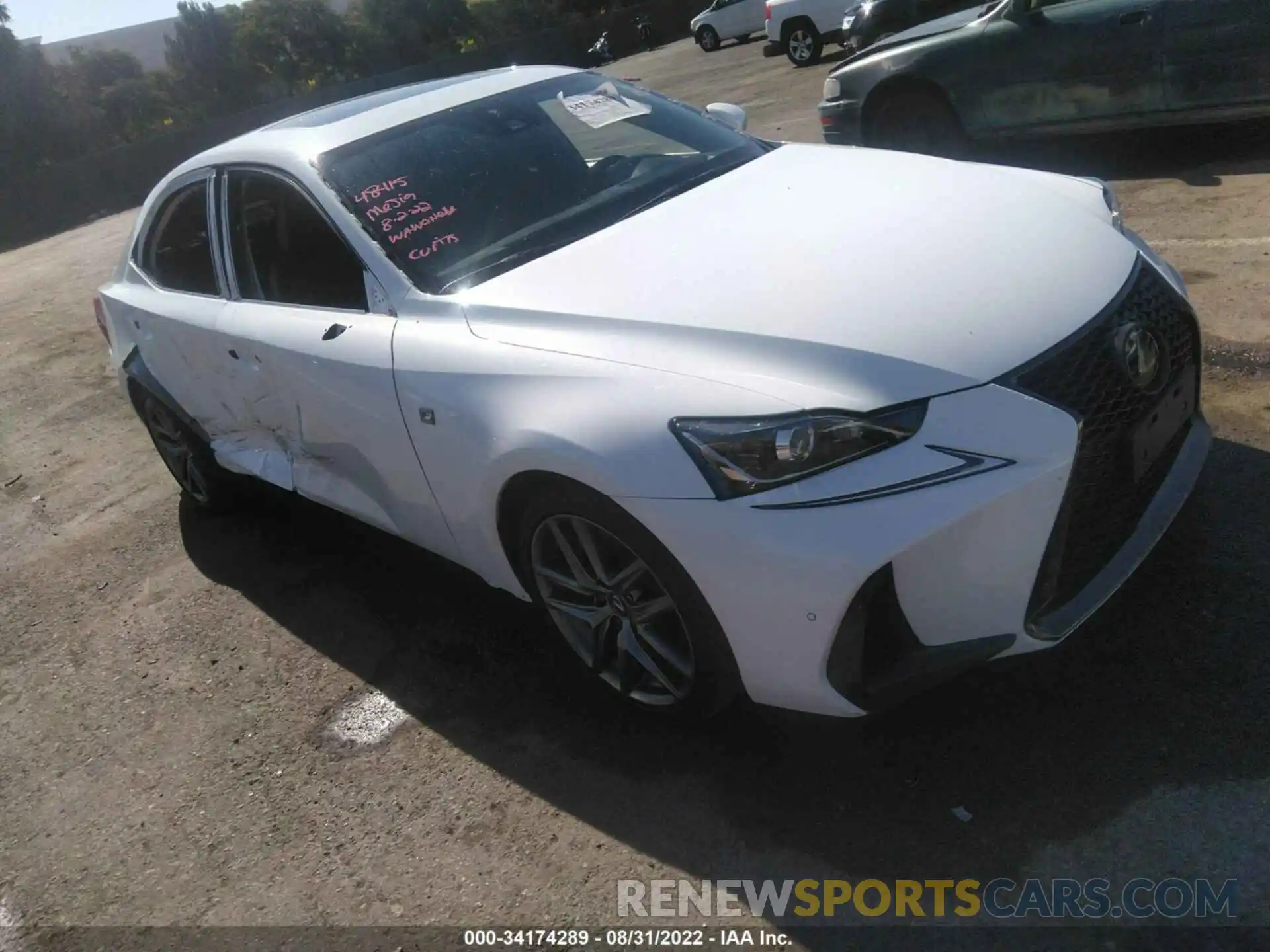 1 Photograph of a damaged car JTHBA1D25K5092735 LEXUS IS 2019