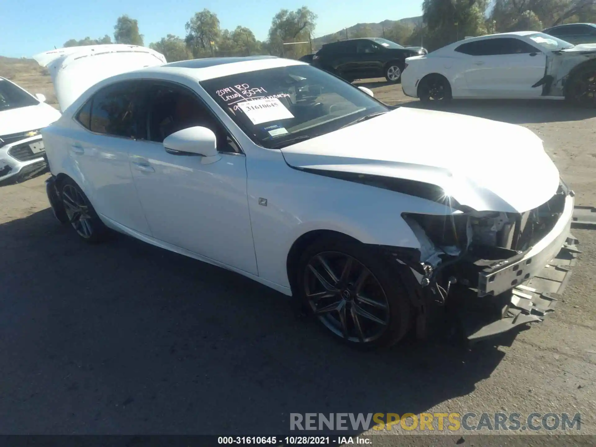 1 Photograph of a damaged car JTHBA1D25K5093397 LEXUS IS 2019