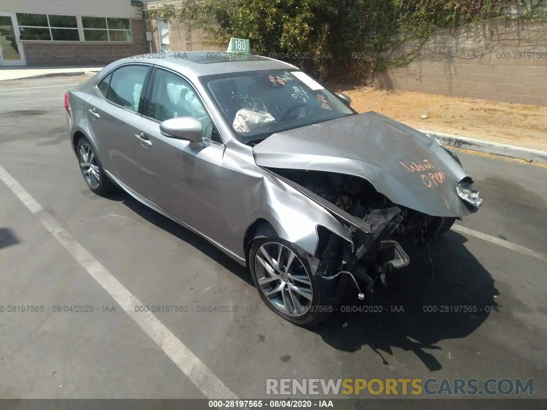 1 Photograph of a damaged car JTHBA1D25K5096221 LEXUS IS 2019