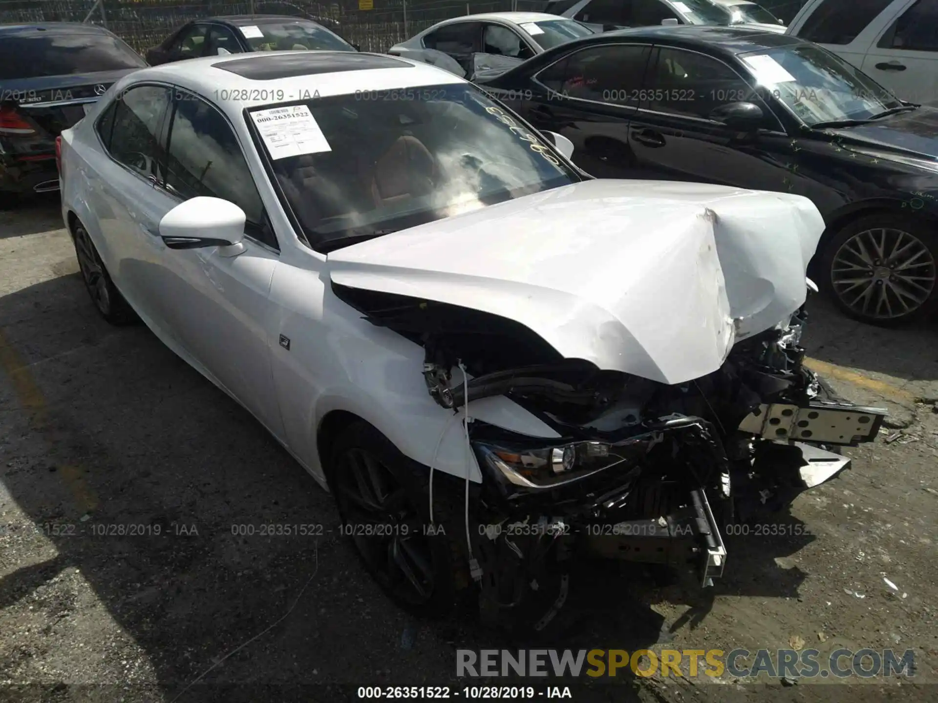 1 Photograph of a damaged car JTHBA1D25K5096753 LEXUS IS 2019