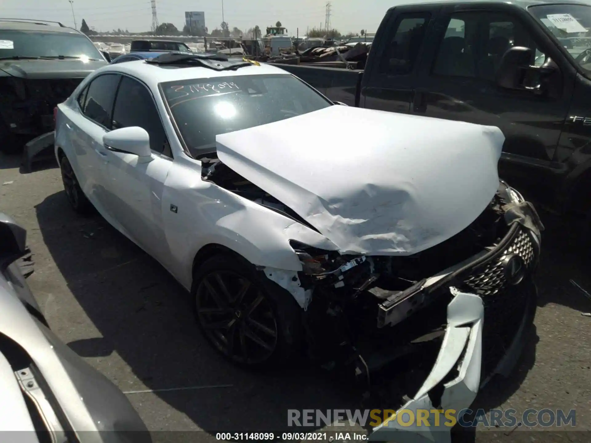 1 Photograph of a damaged car JTHBA1D26K5086393 LEXUS IS 2019