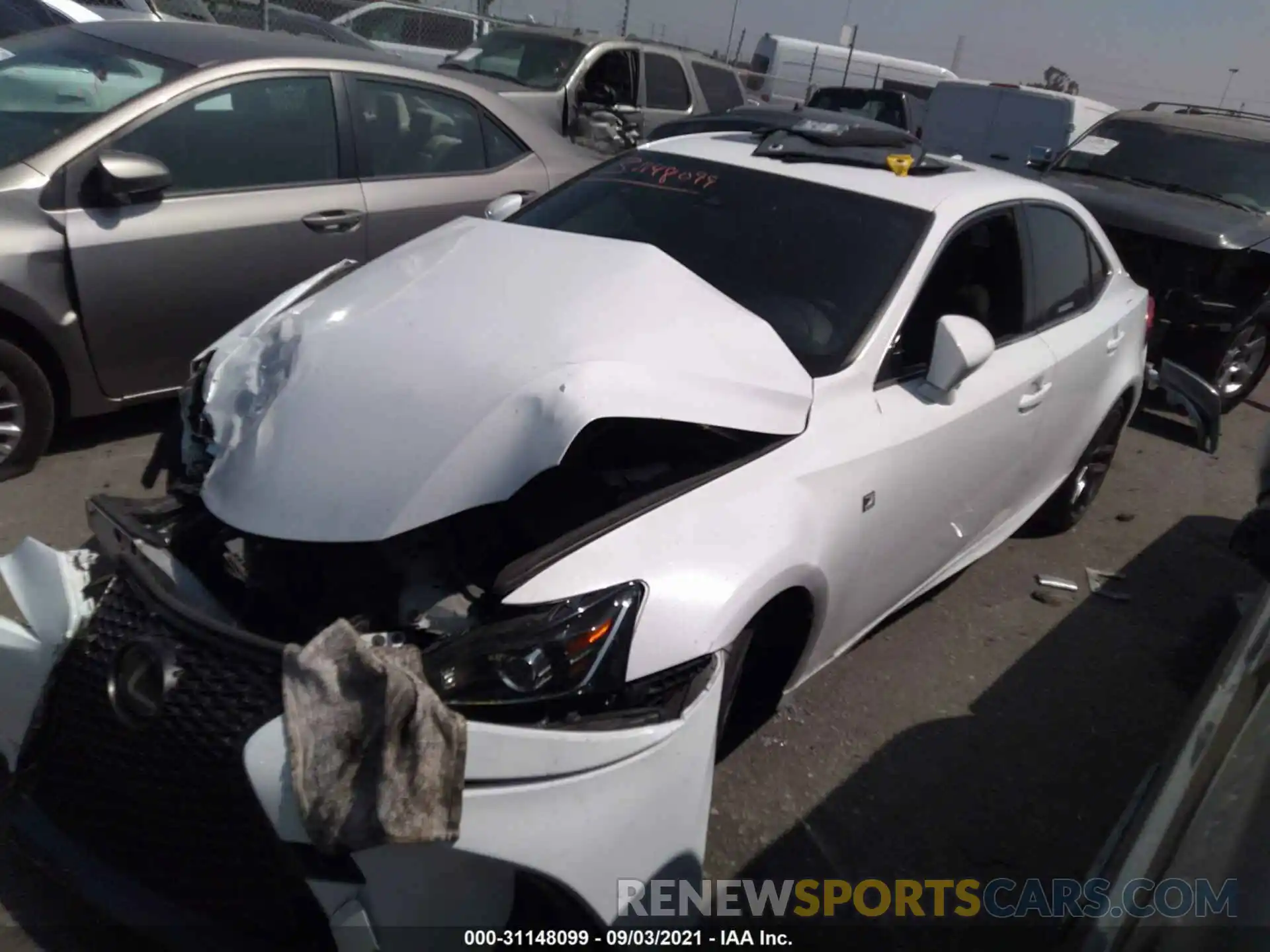 2 Photograph of a damaged car JTHBA1D26K5086393 LEXUS IS 2019