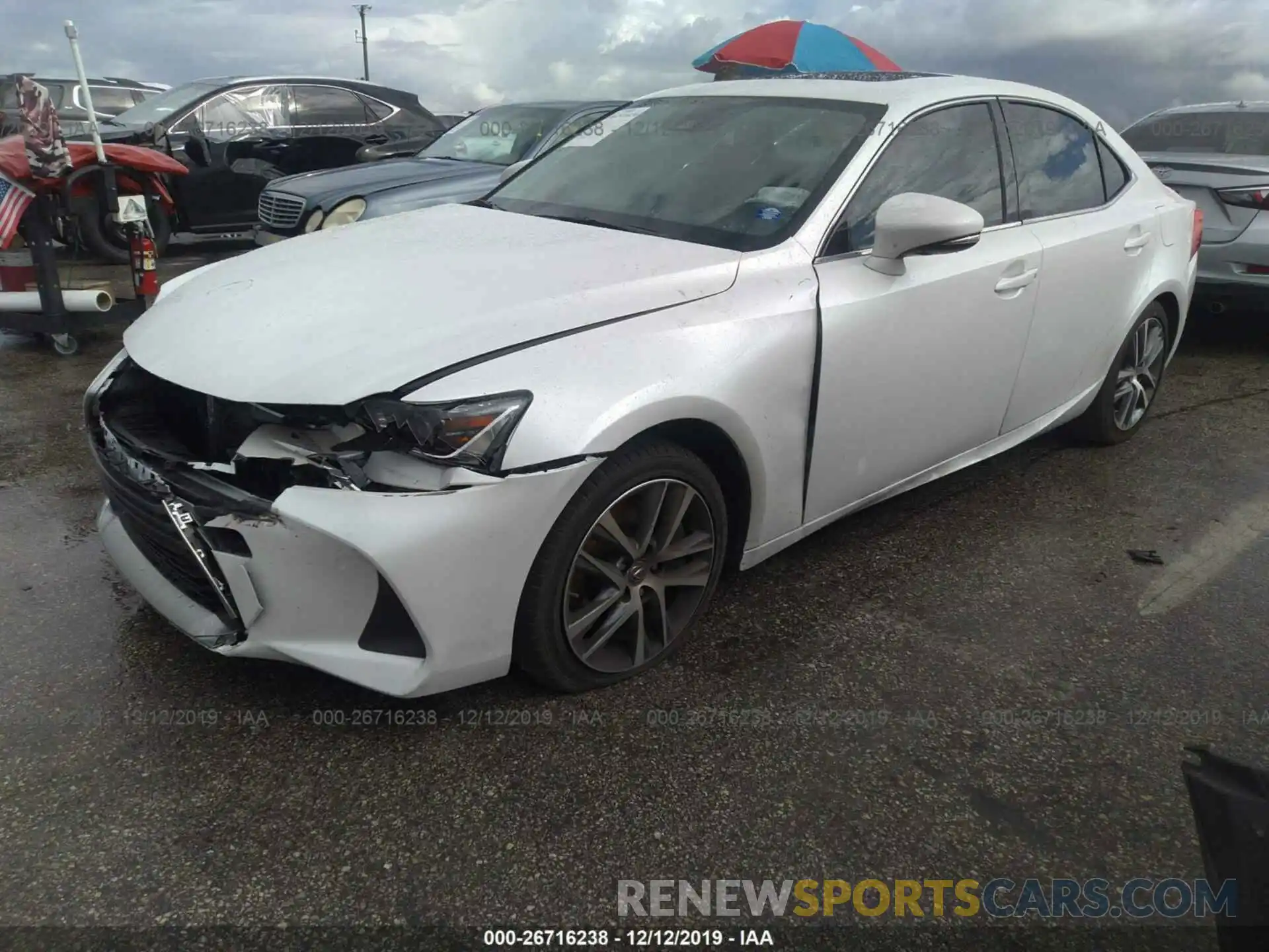 2 Photograph of a damaged car JTHBA1D26K5087835 LEXUS IS 2019