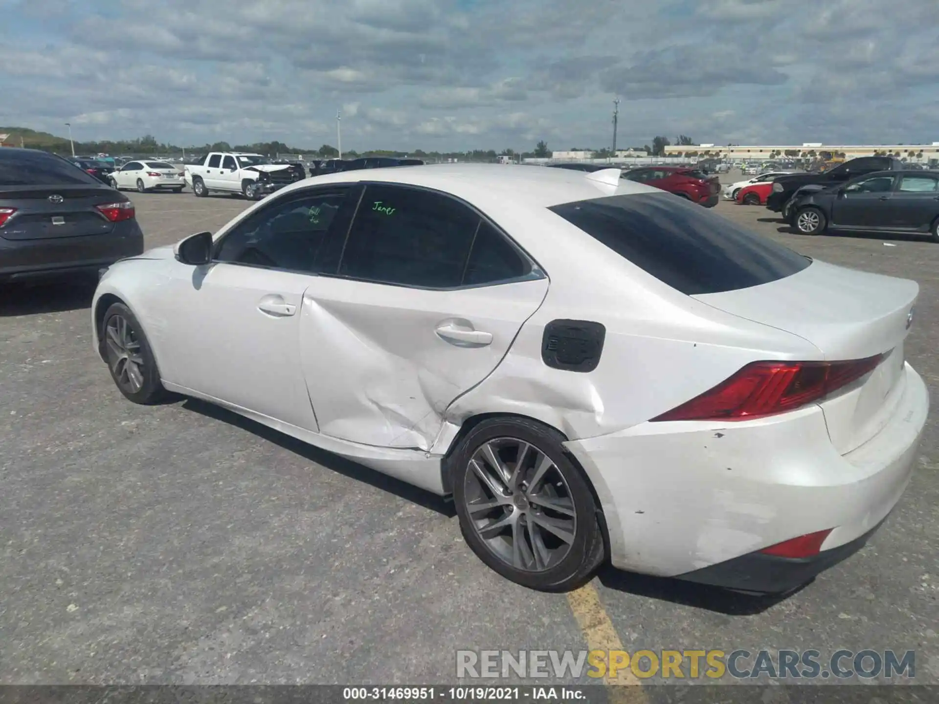 3 Photograph of a damaged car JTHBA1D26K5100566 LEXUS IS 2019