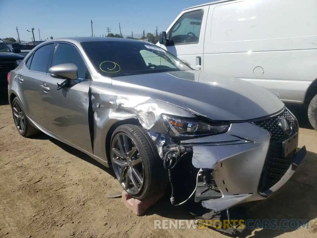 1 Photograph of a damaged car JTHBA1D27K5091182 LEXUS IS 2019