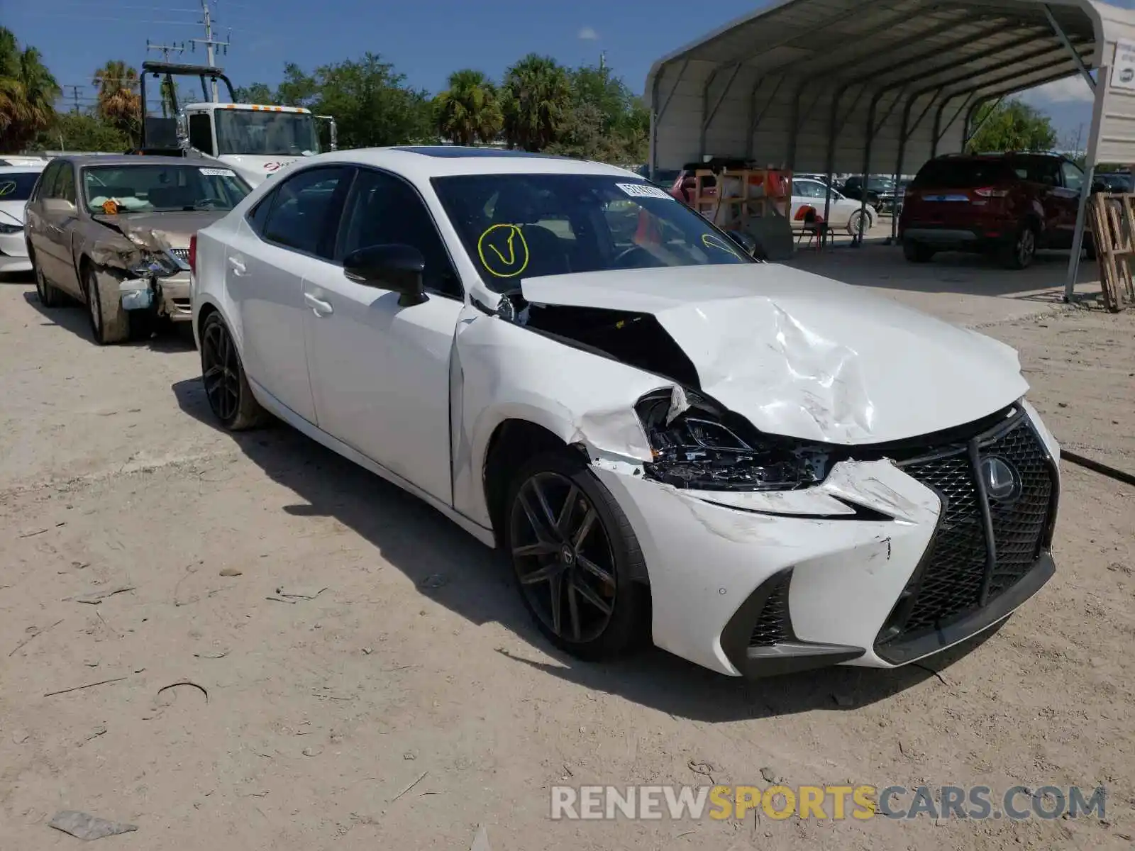 1 Photograph of a damaged car JTHBA1D27K5095927 LEXUS IS 2019