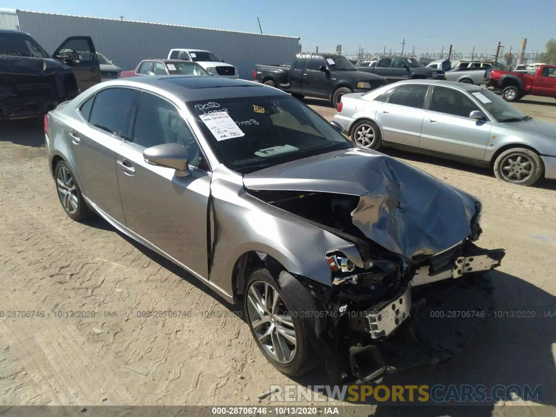 1 Photograph of a damaged car JTHBA1D27K5100558 LEXUS IS 2019