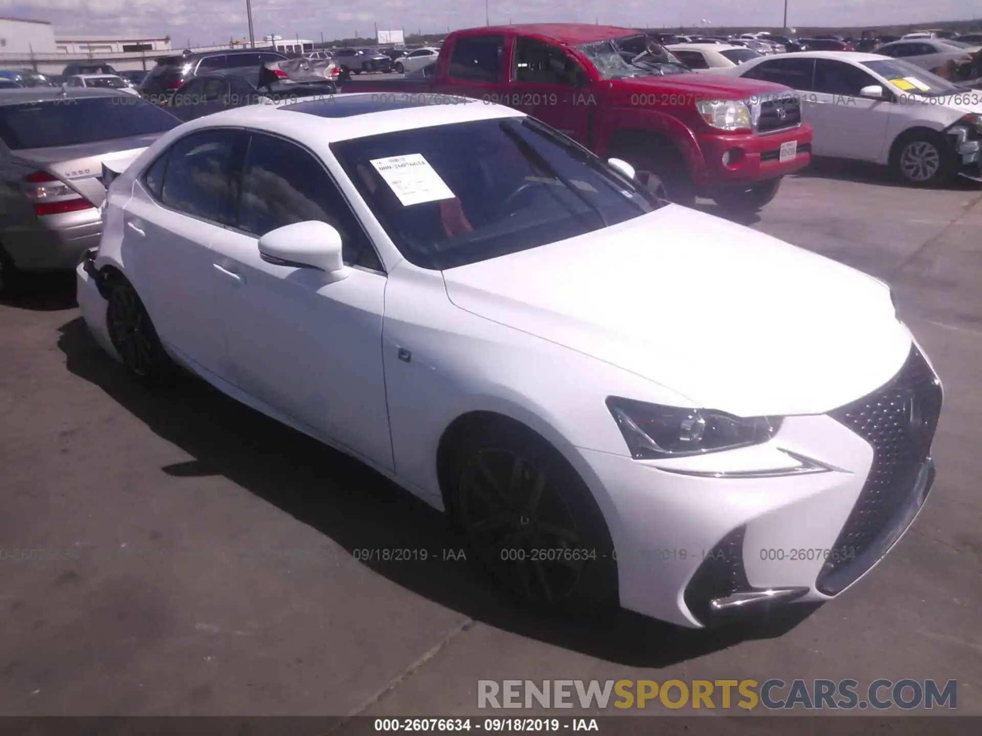 1 Photograph of a damaged car JTHBA1D28K5087500 LEXUS IS 2019