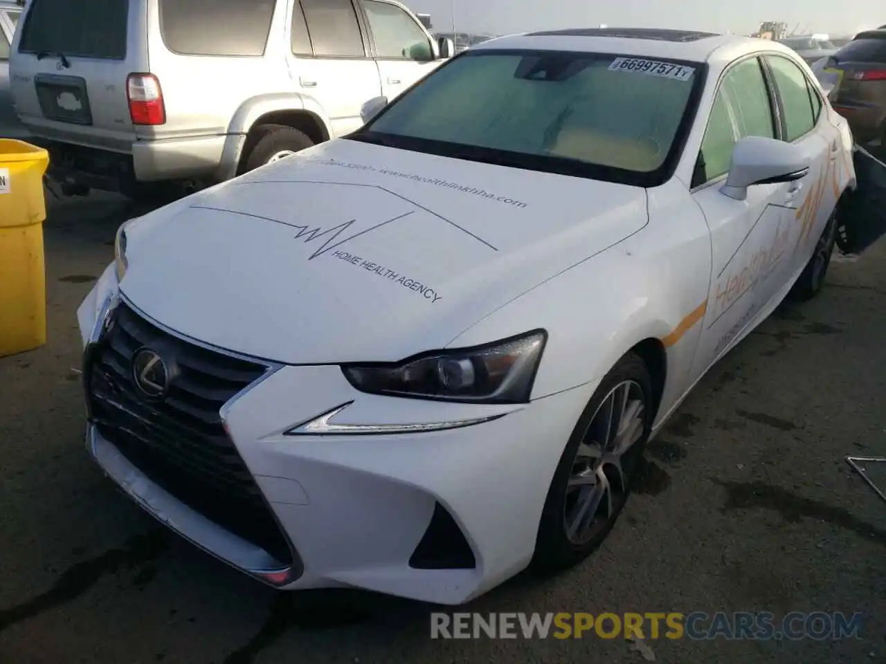 2 Photograph of a damaged car JTHBA1D28K5091997 LEXUS IS 2019