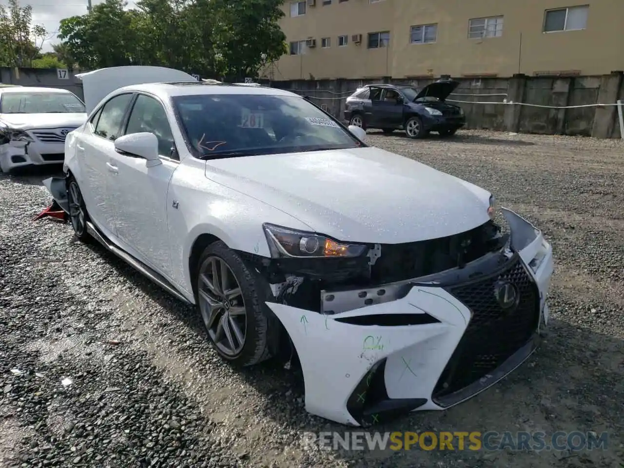 1 Photograph of a damaged car JTHBA1D28K5093846 LEXUS IS 2019