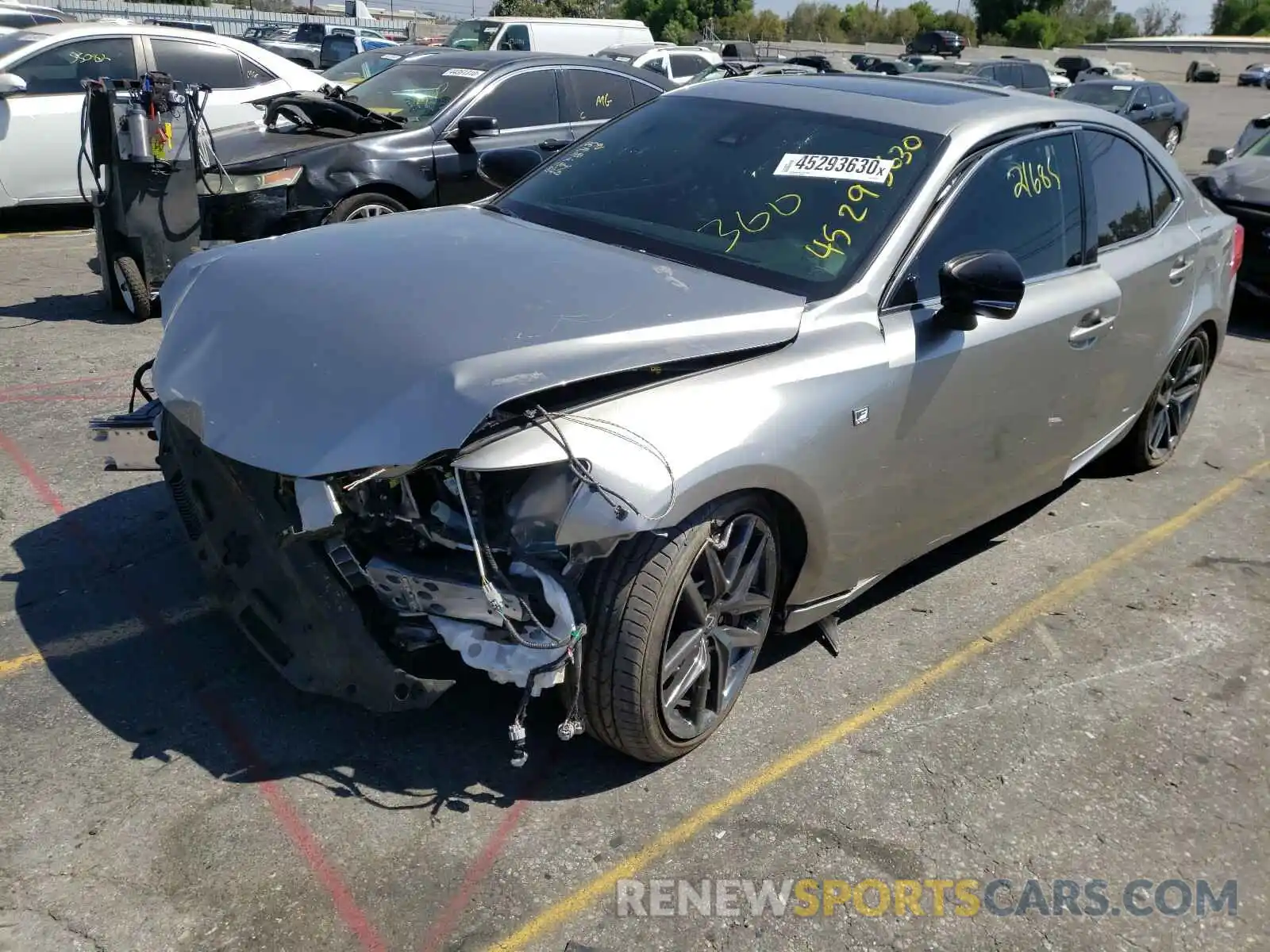 2 Photograph of a damaged car JTHBA1D28K5093989 LEXUS IS 2019