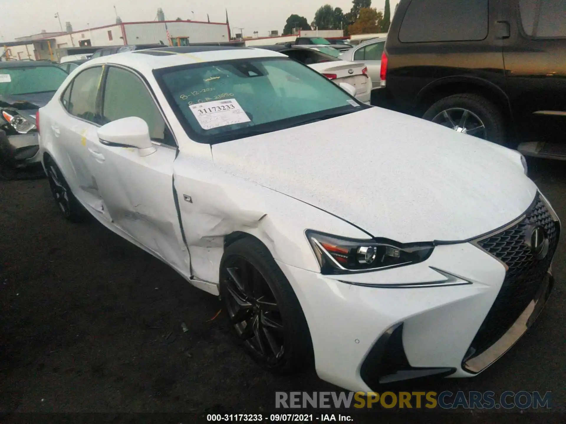 1 Photograph of a damaged car JTHBA1D28K5100603 LEXUS IS 2019